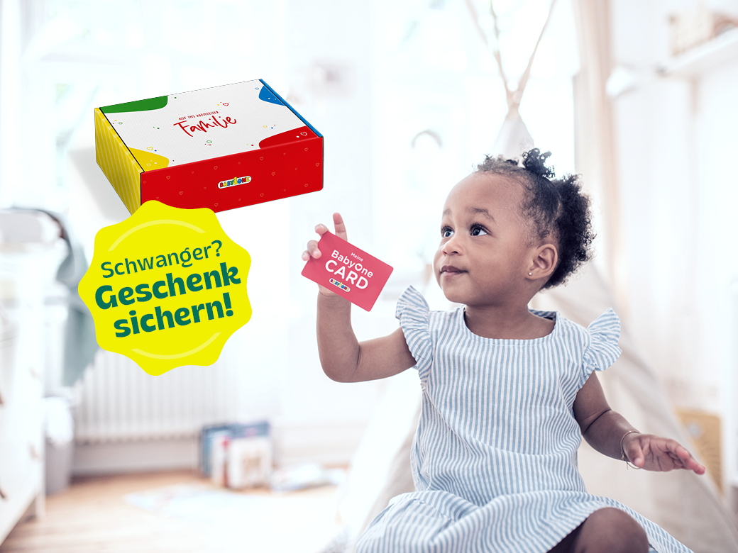 BabyOne Card. Mit jedem Einkauf Punkte sammeln und sparen. Schwanger? Geschenk sichern.