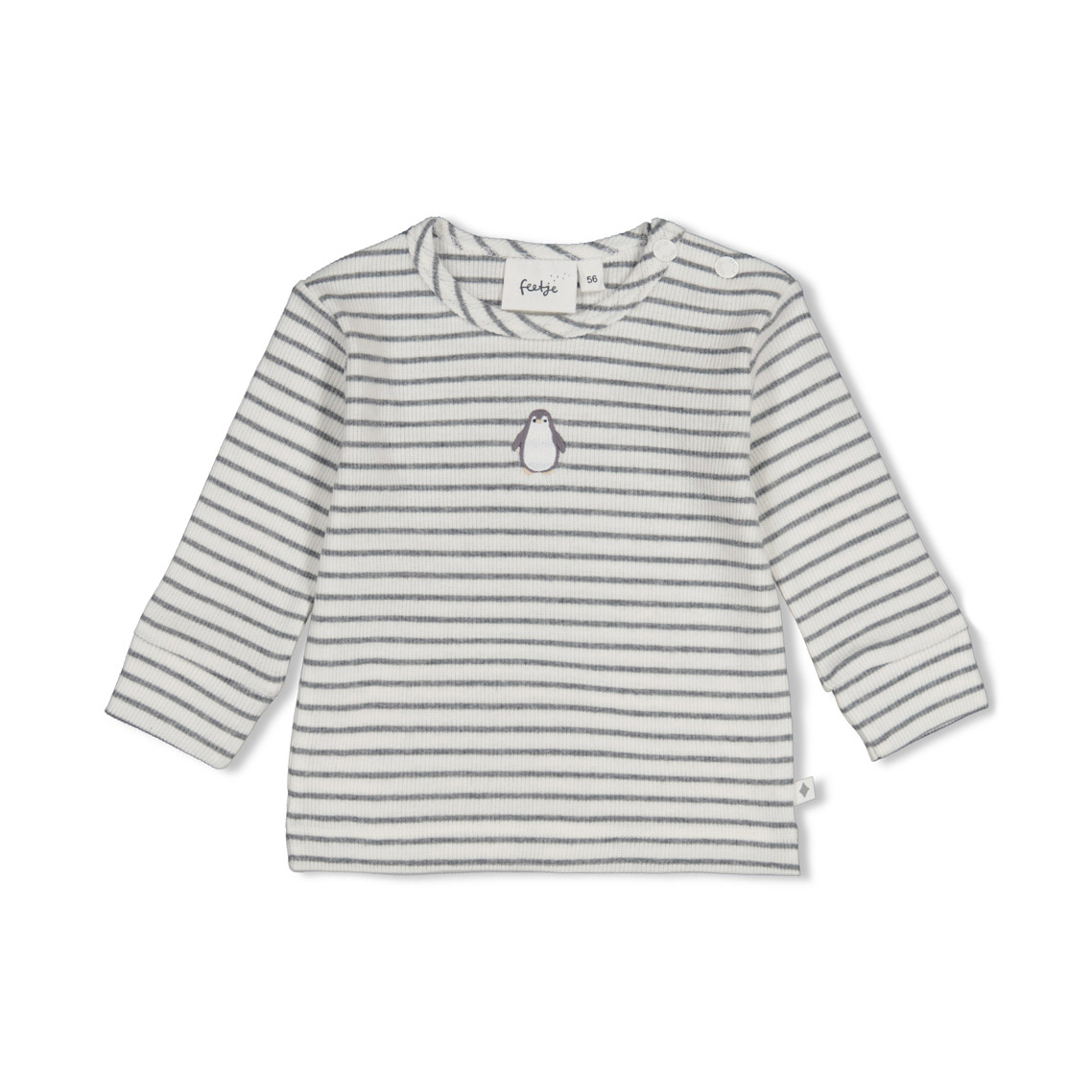 Langarmshirts, FEETJE, Grau – Besonderheit: aus 95% Baumwolle