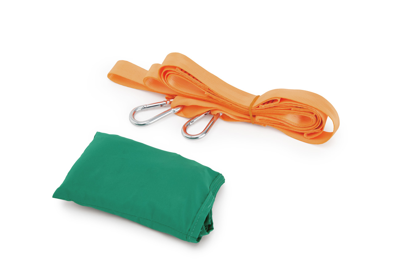 Schaukeln, Hape, Grün – Besonderheit: wird zwischen zwei starken Bäumen befestigt
