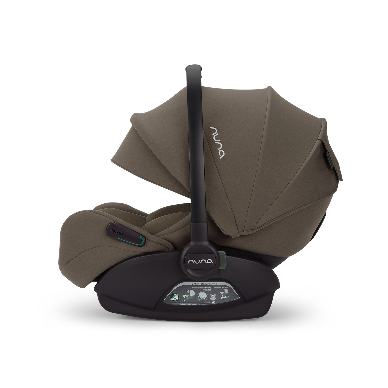 Babyschalen 0-13 kg, Gruppe 0+, nuna, Grün – Produktansicht