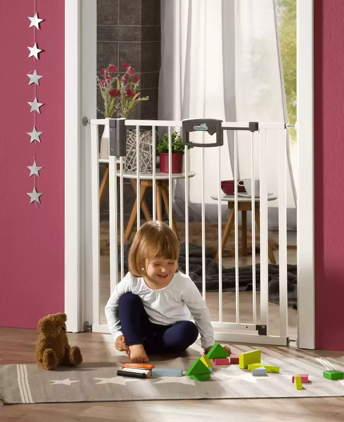 Türschutzgitter Easylock Plus 68 - 76 cm Geuther Weiß 2000573442205 2