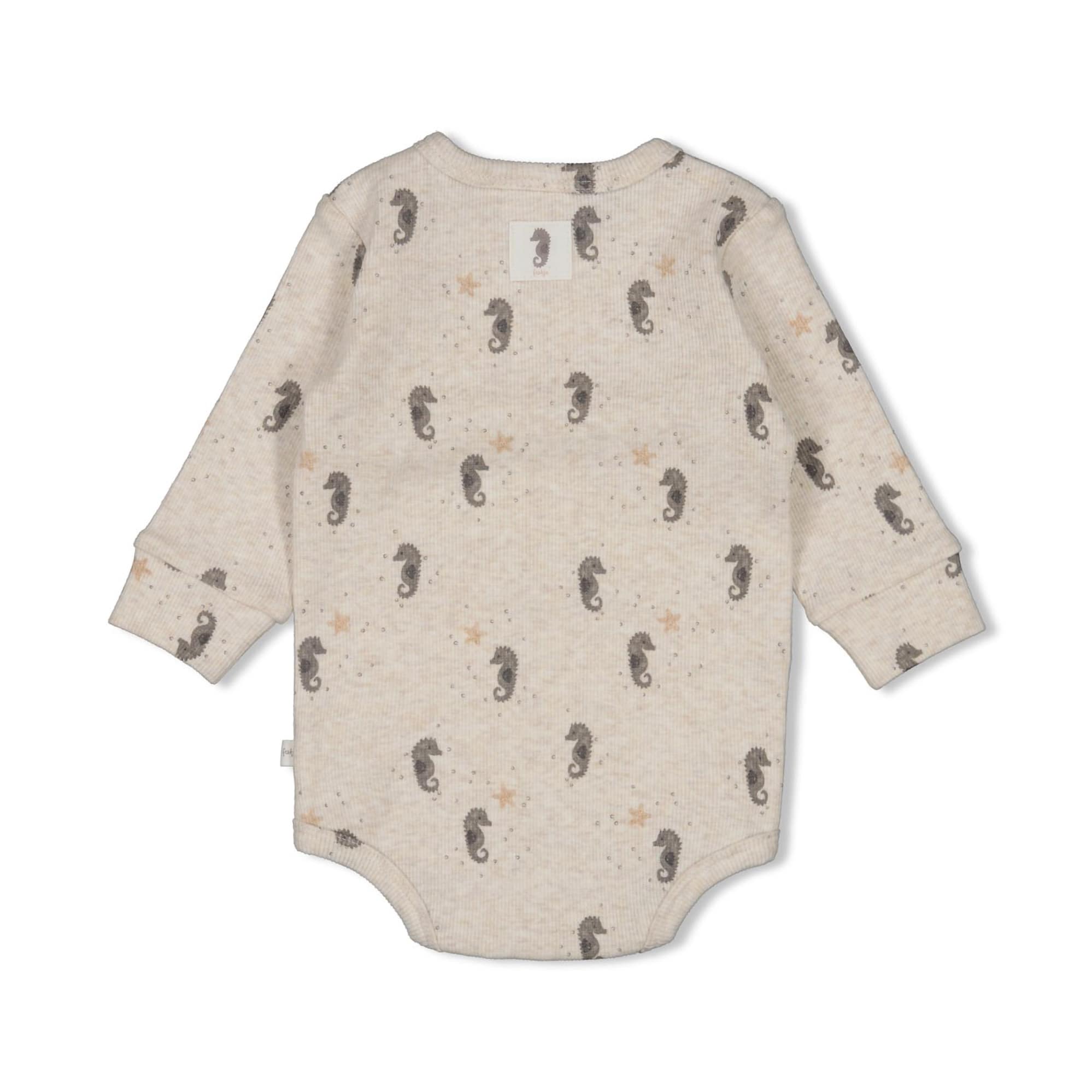 Wickelbodys, FEETJE, Beige – Besonderheit: durchgehende Knopfleiste für einfaches An- und Ausziehen