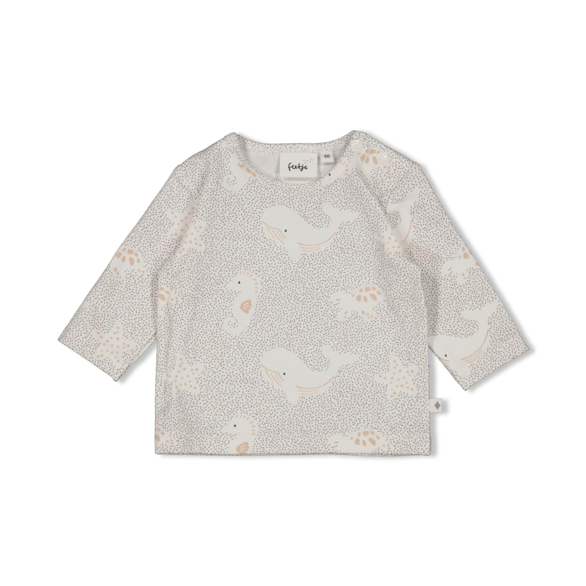 Langarmshirts, FEETJE, Grau – Besonderheit: aus 92% Baumwolle