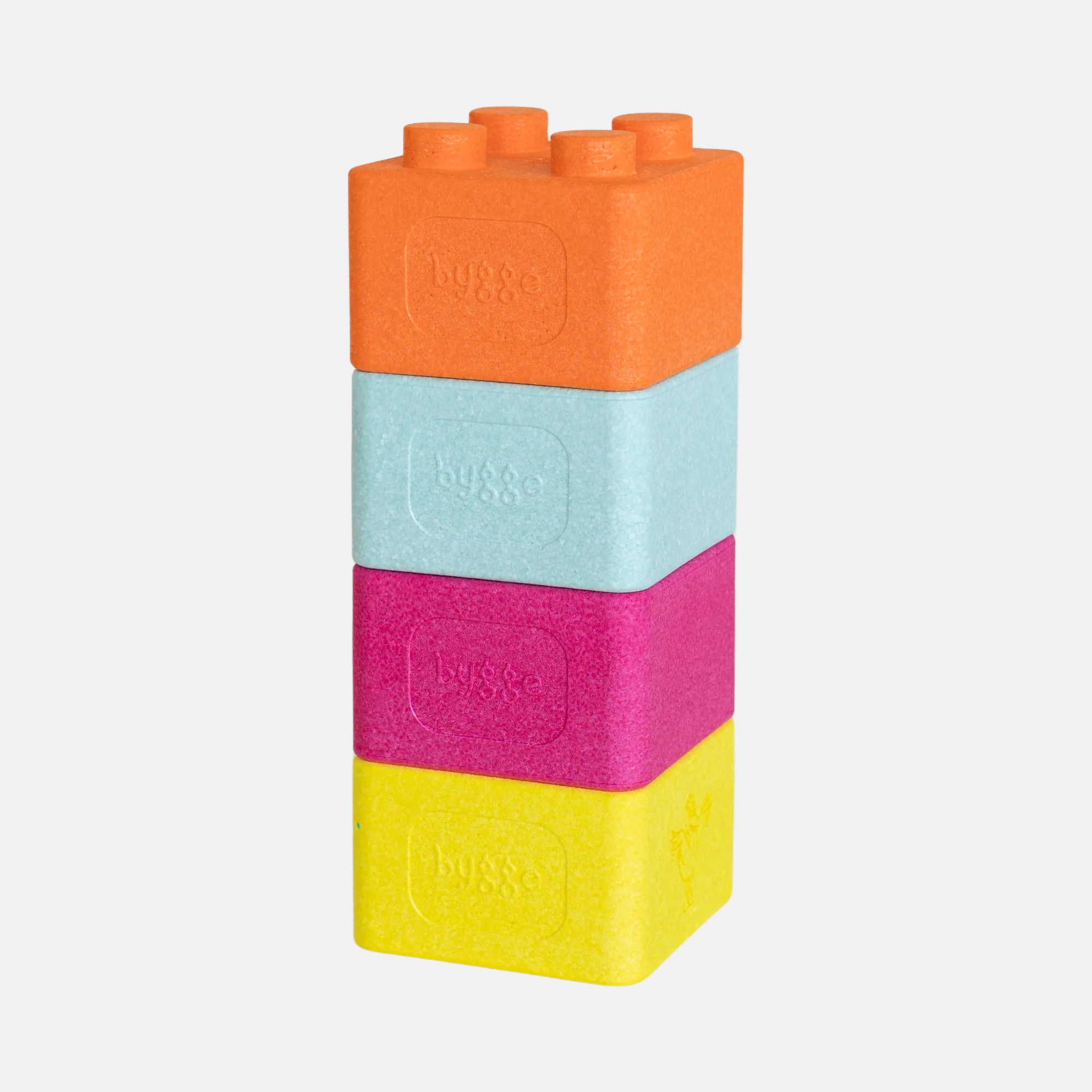 Bygge, Mehrfarbig – Besonderheit: 4 große Bausteine / Stapelsteine zur Erweiterung der bygge Startersets