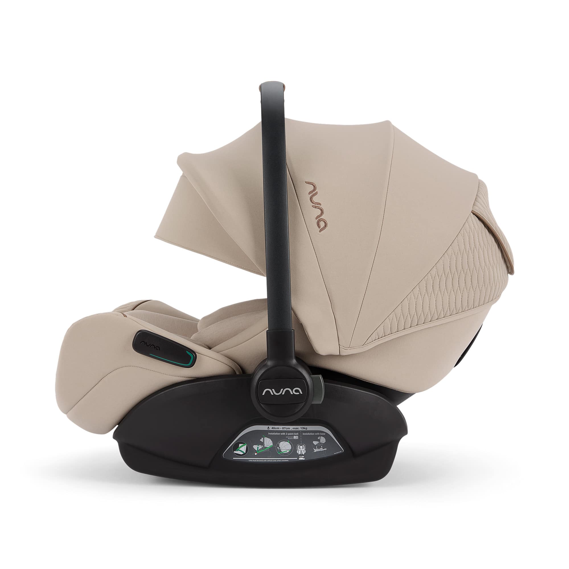 Babyschalen 0-13 kg, Gruppe 0+, nuna, Beige – Produktansicht