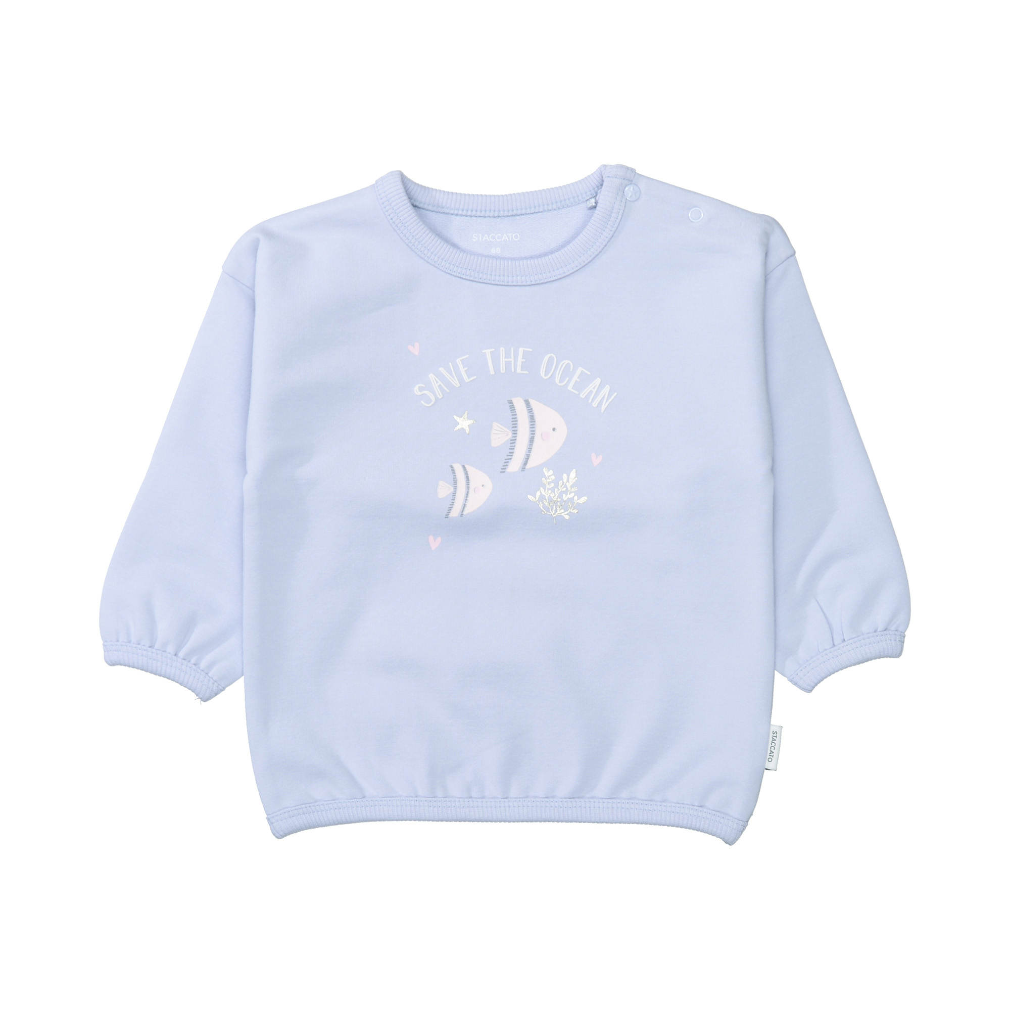 Pullover & Sweatshirts, STACCATO, Blau – Besonderheit: aus 95% Baumwolle