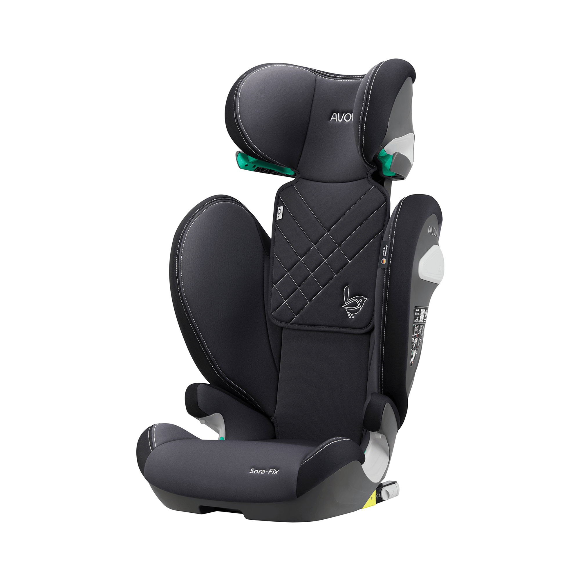 Kindersitze 15-36 kg, Gruppe 2/3, AVOVA, Grau – Produktansicht