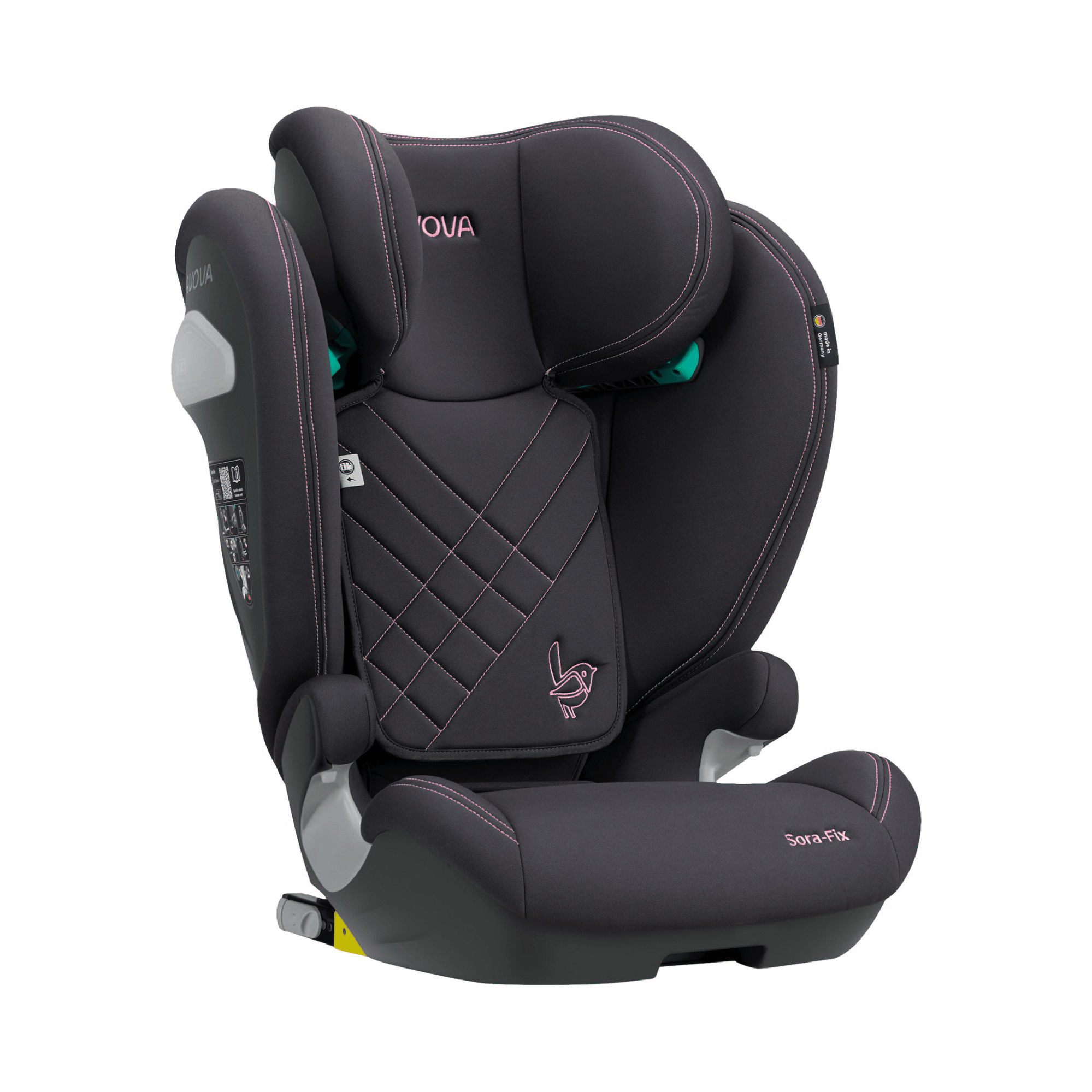 Kindersitze 15-36 kg, Gruppe 2/3, AVOVA, Pink – Produktansicht