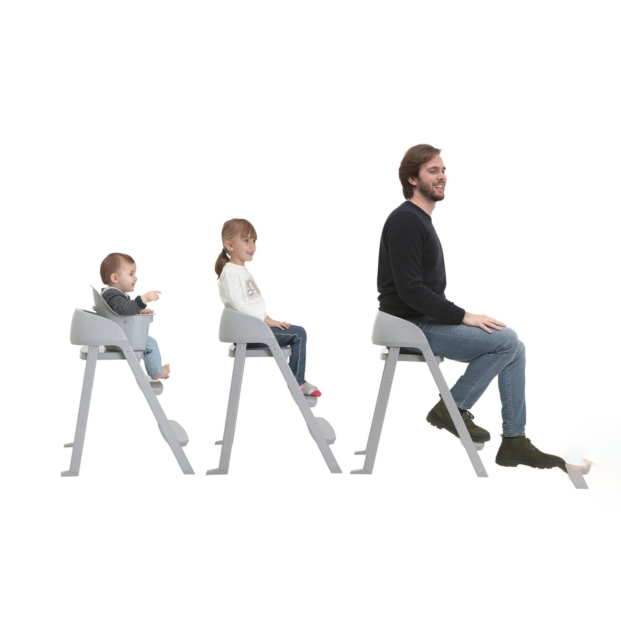 Klapphochstühle, chicco, Grau – Produktansicht