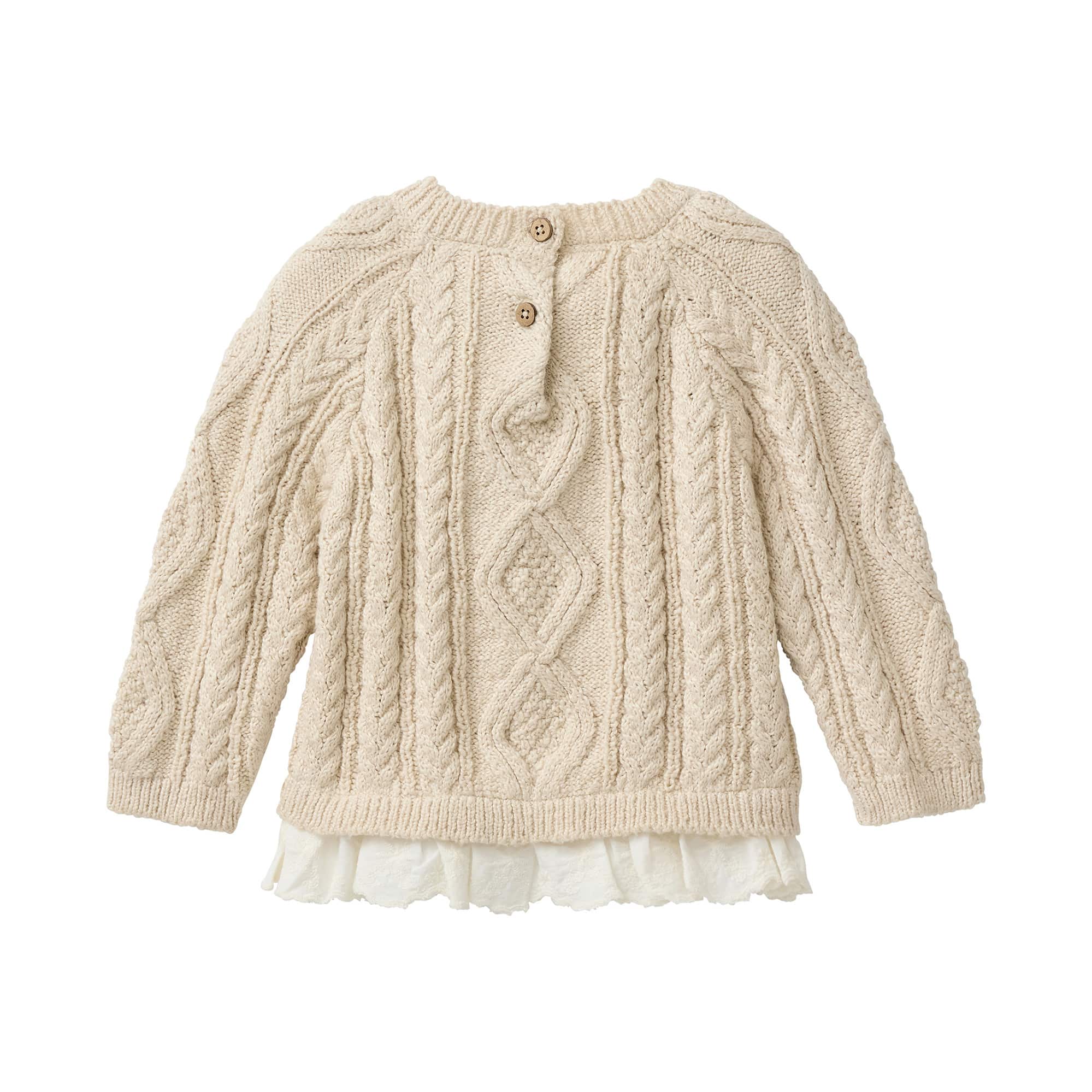 Strickpullover, People Wear Organic, Beige – Produktansicht