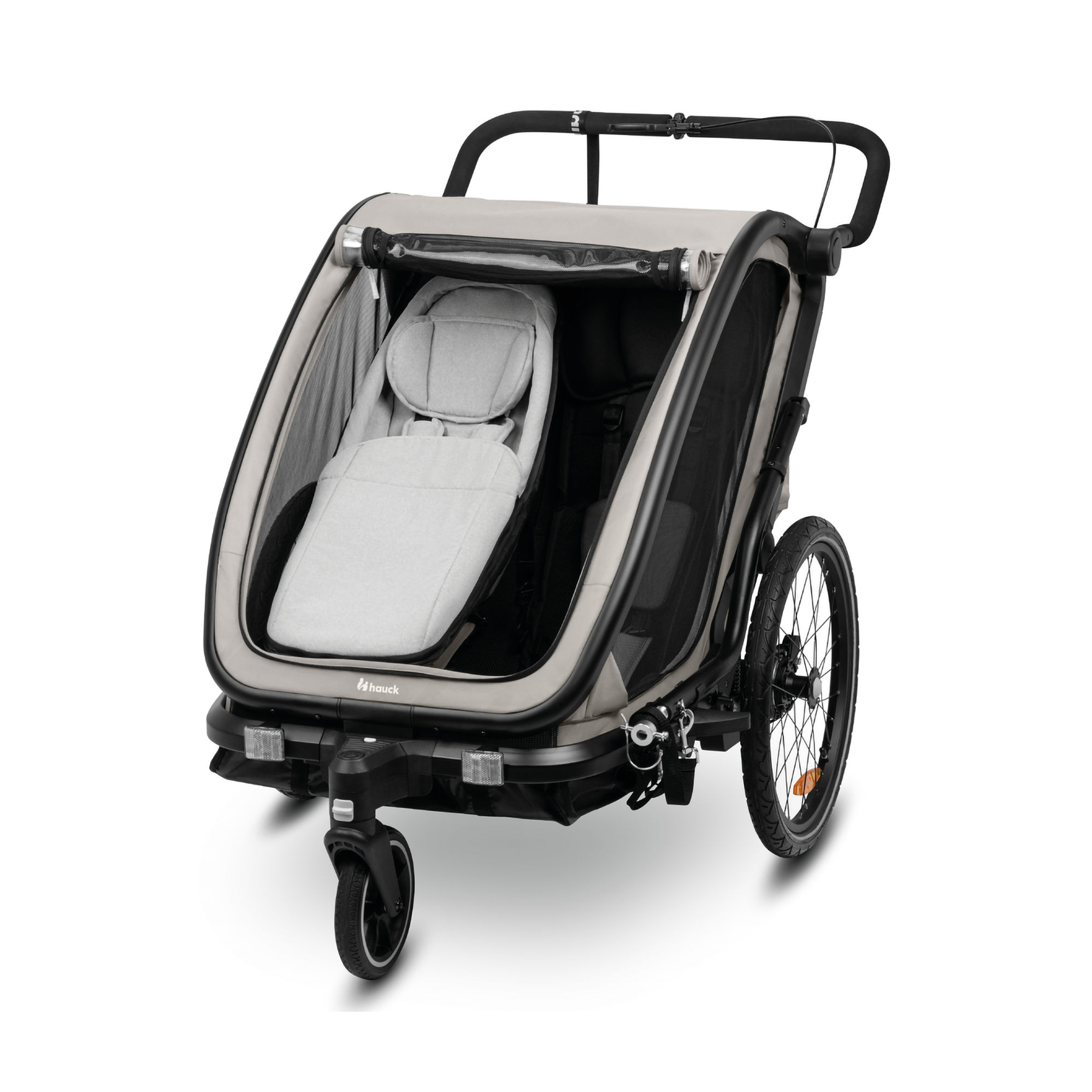 Fahrradanhänger Hängematten, hauck, Grau – Produktansicht