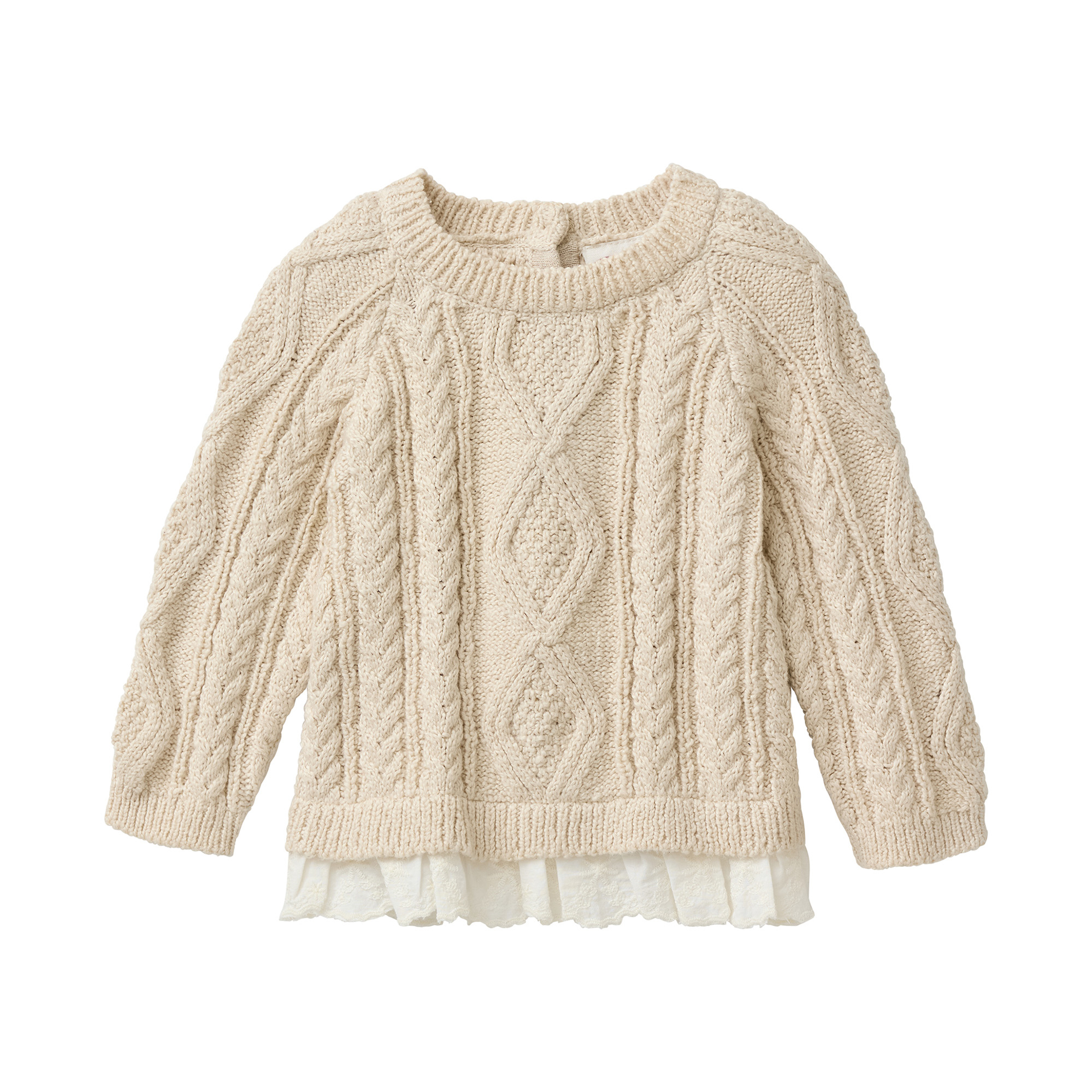Strickpullover, People Wear Organic, Beige – Produktansicht