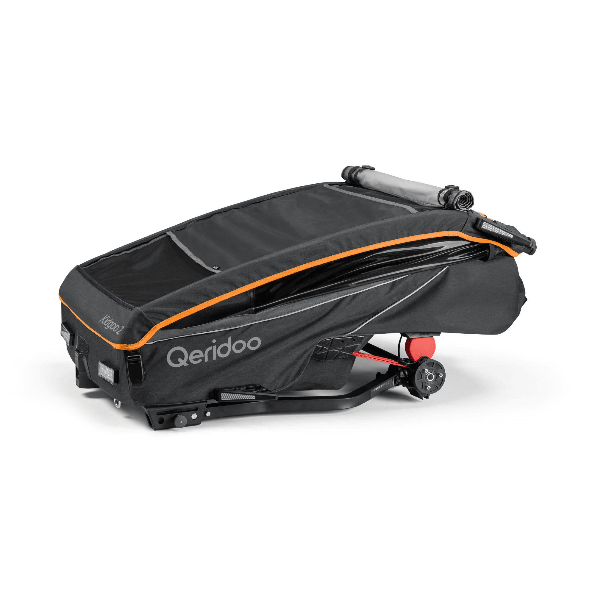 Fahrradanhänger, Qeridoo, Orange – Produktansicht