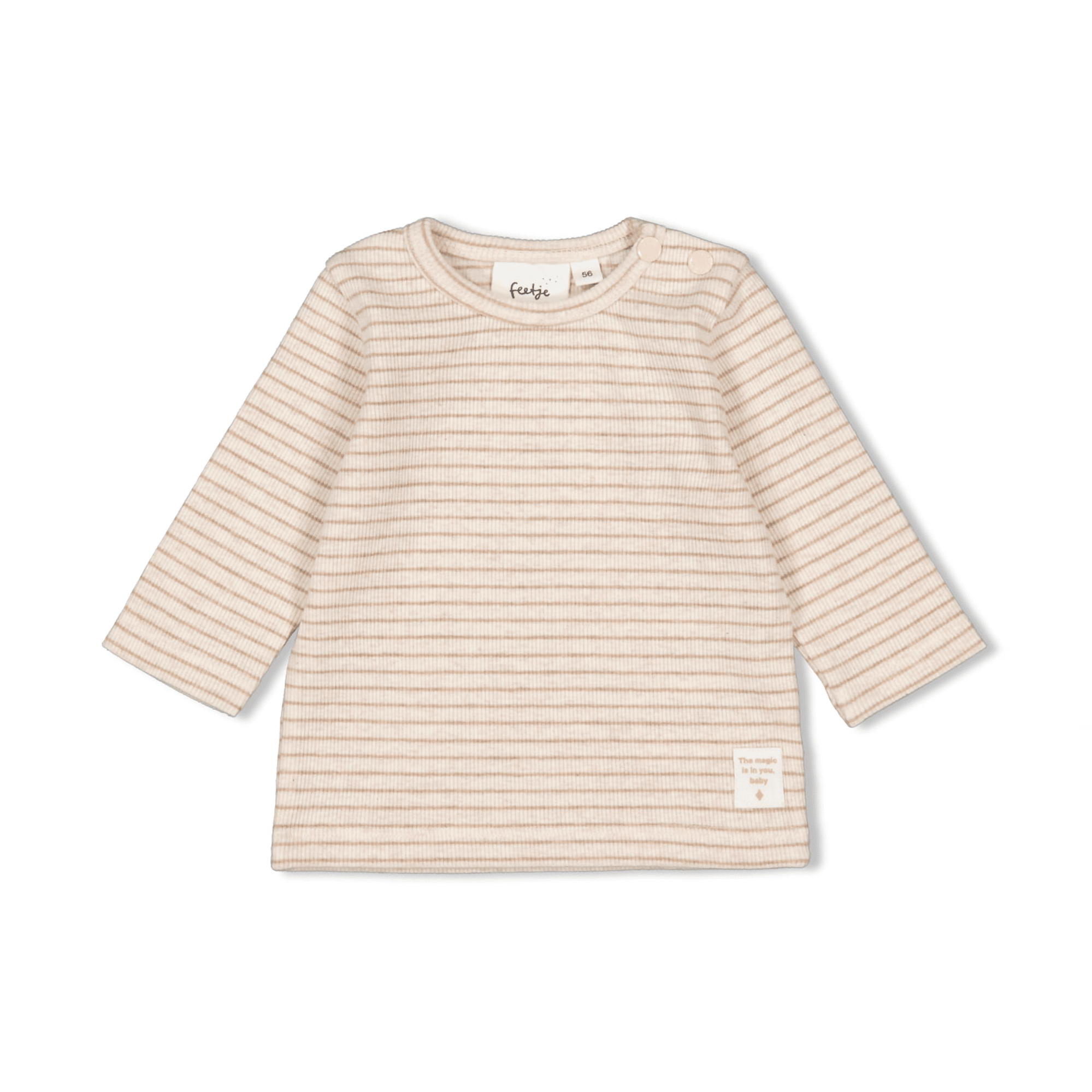 Langarmshirts, FEETJE, Beige – Besonderheit: aus 75% Baumwolle