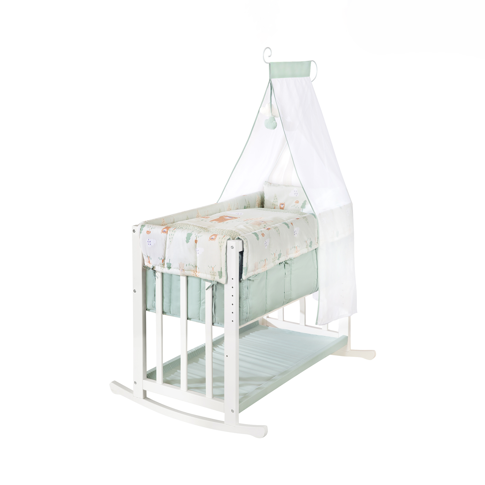 Stubenwagen & Wiegen, roba, Weiß – Besonderheit: 6-fache Höhenverstellung möglich