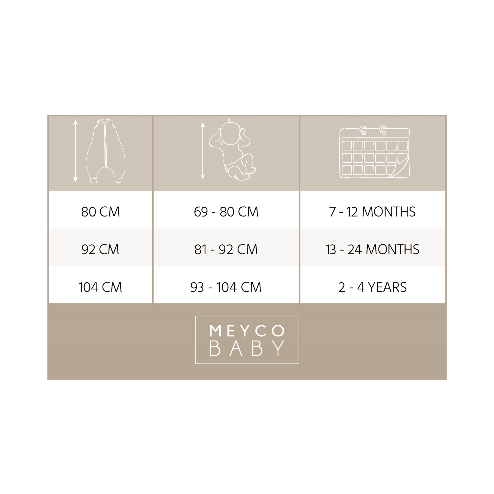 Ganzjahresschlafsäcke, MEYCO, Beige – Produktansicht