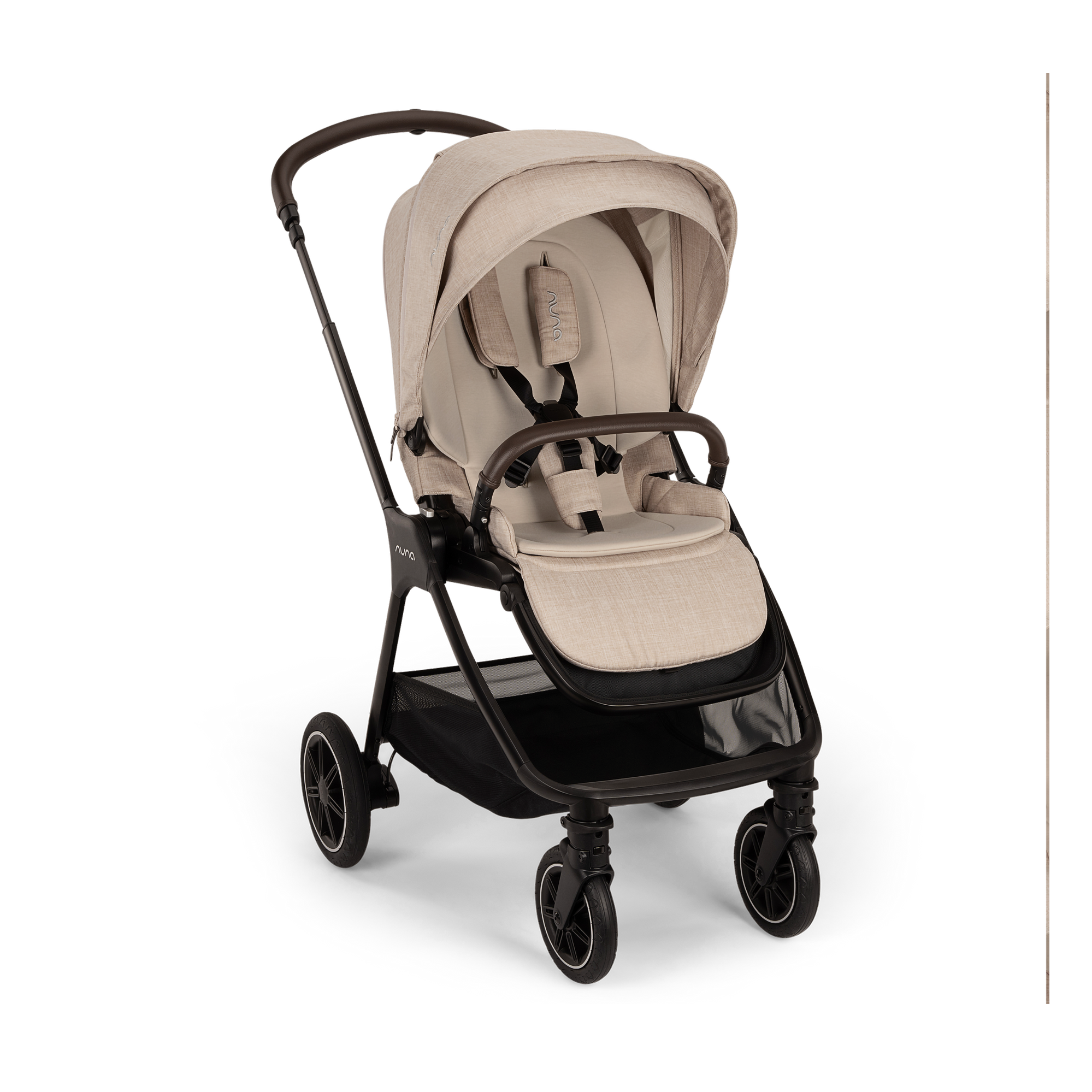 Kombi-Kinderwagen, nuna, Beige – Produktansicht