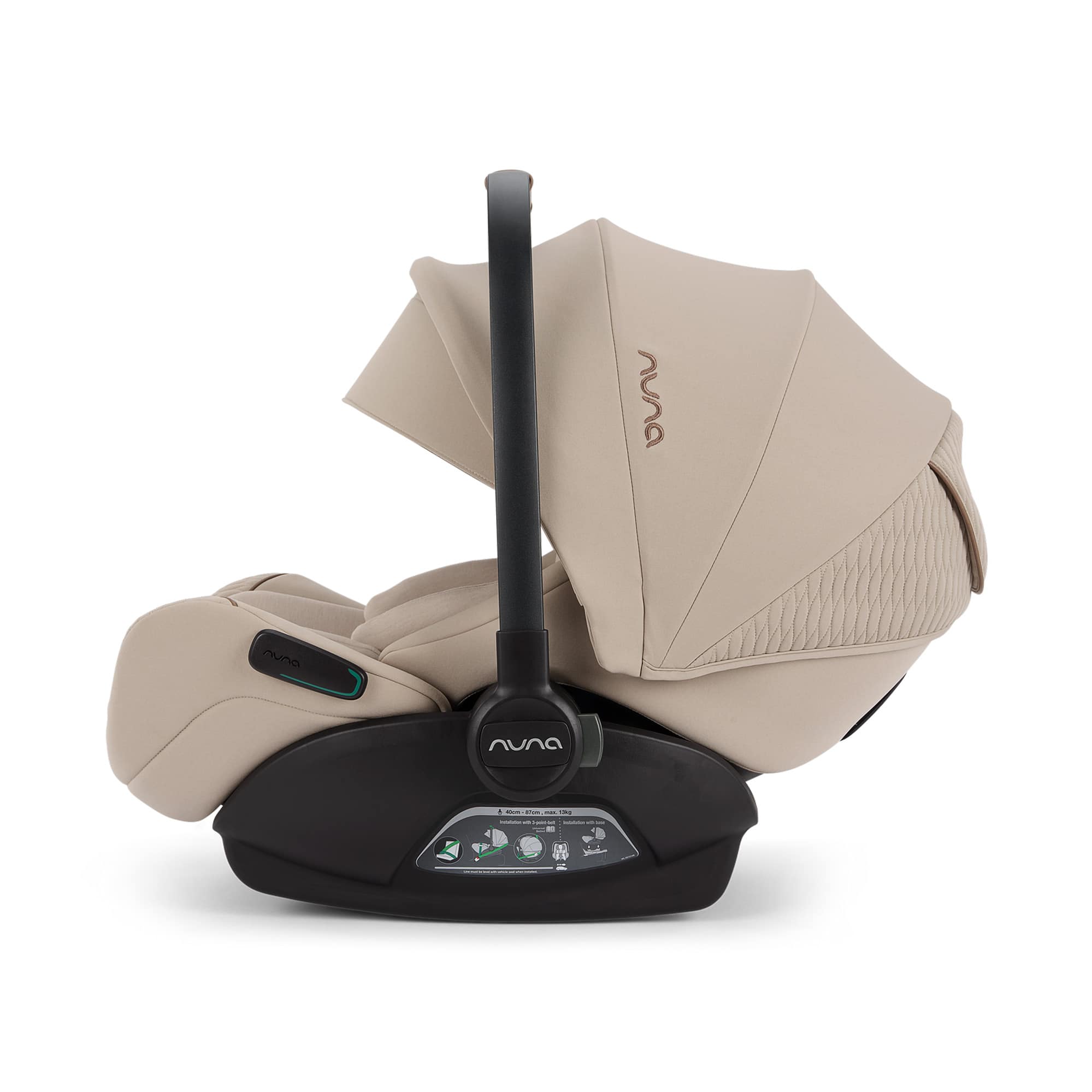 Babyschalen 0-13 kg, Gruppe 0+, nuna, Beige – Produktansicht