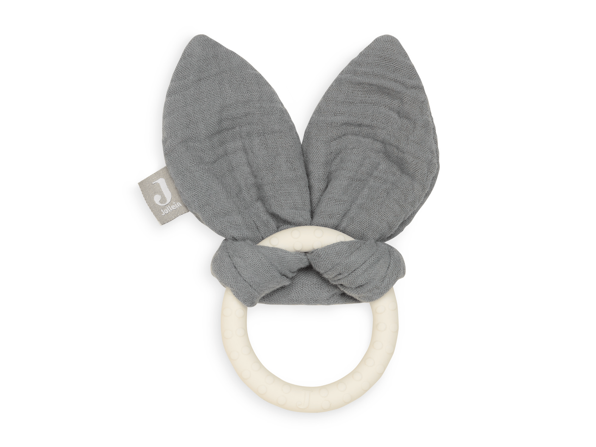 Beißring Silikon Bunny Ears Storm Grey jollein Grau 2000581339900 1