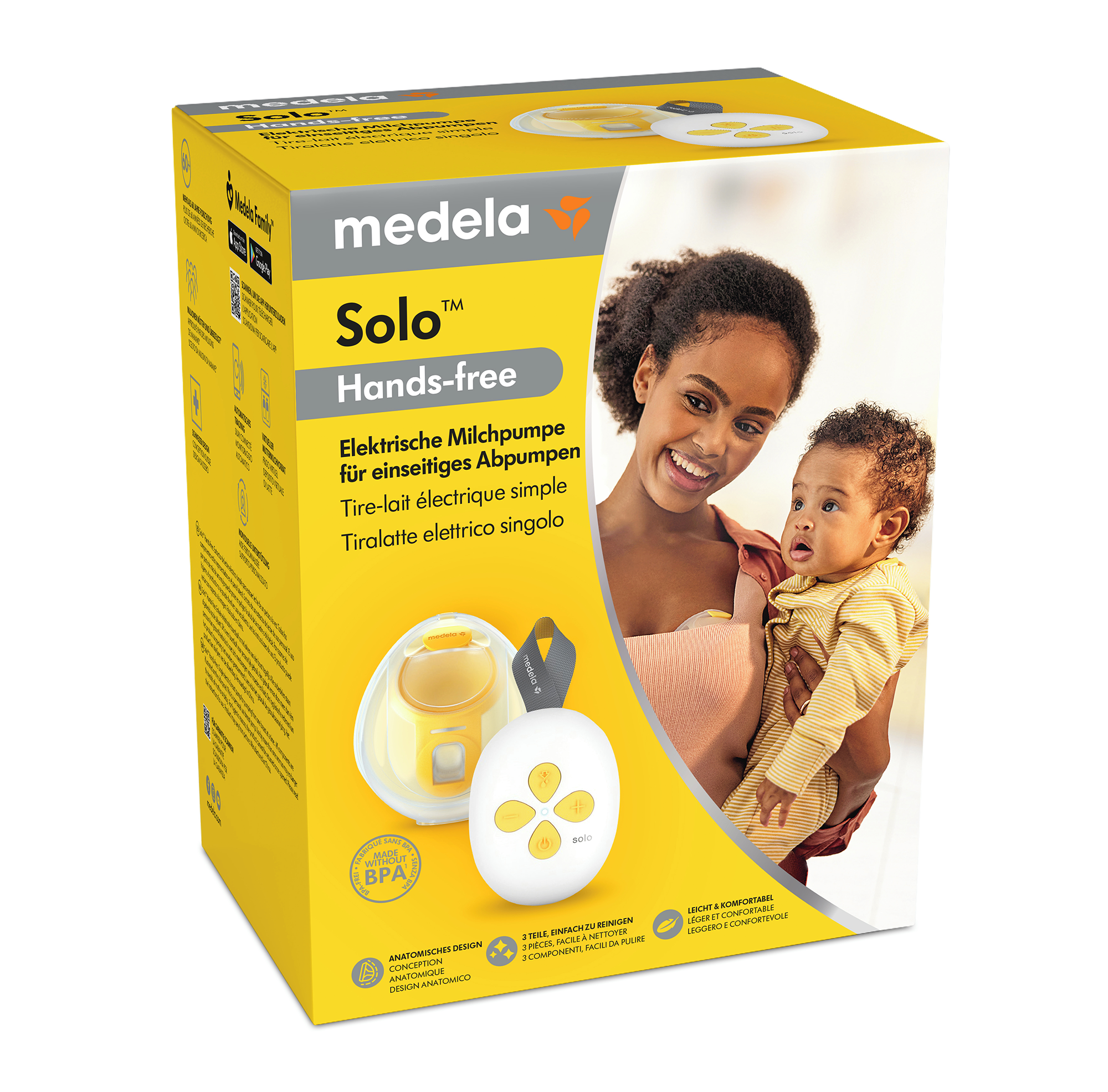 Hands Free Milchpumpen, medela, Gelb – Produktansicht