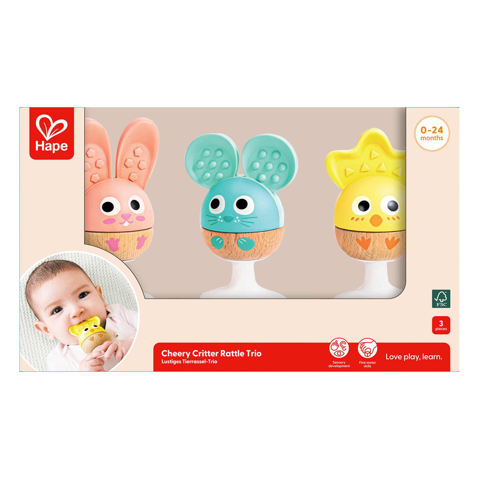 Rasseln & Greiflinge, Hape, Mehrfarbig – Produktansicht