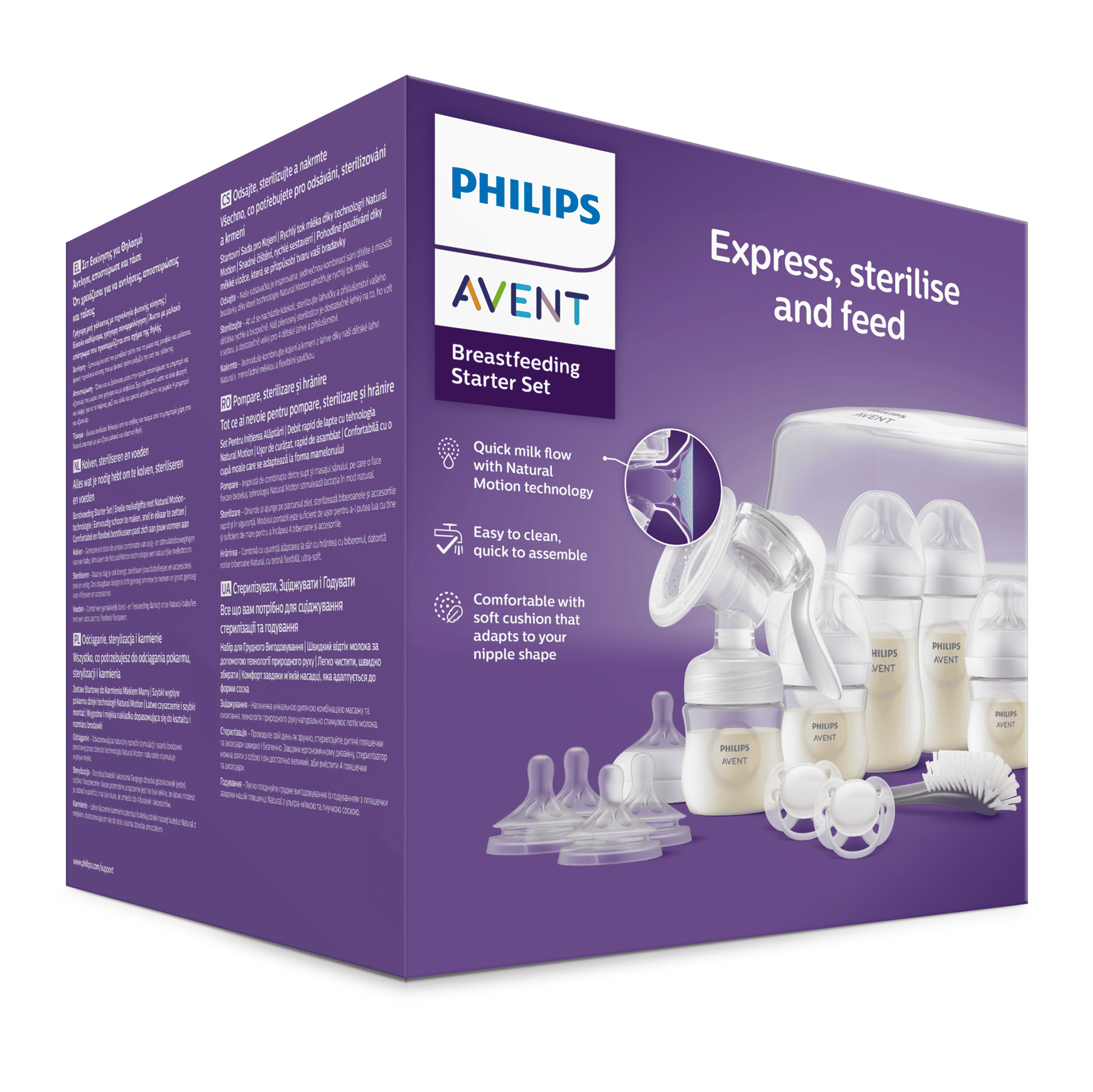 Starterset Manuelle Milchpumpe Natural Motion SCD430/50 PHILIPS AVENT Blau 2000584556205 2