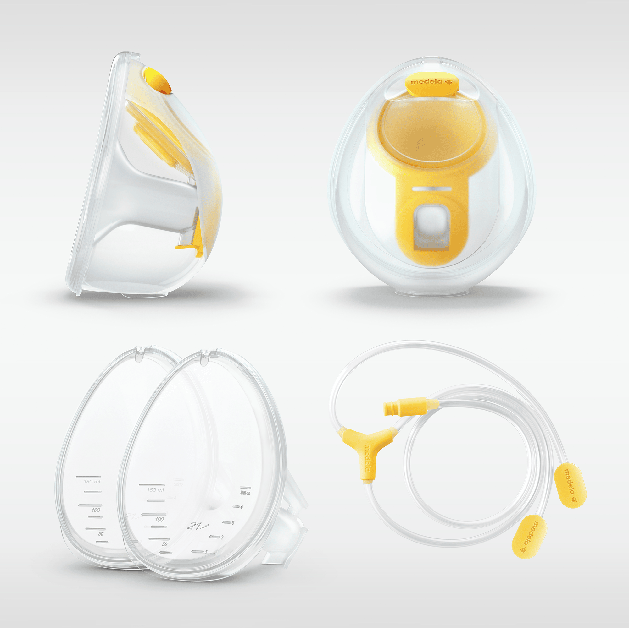 Hands Free Milchpumpen, medela, Gelb – Produktansicht