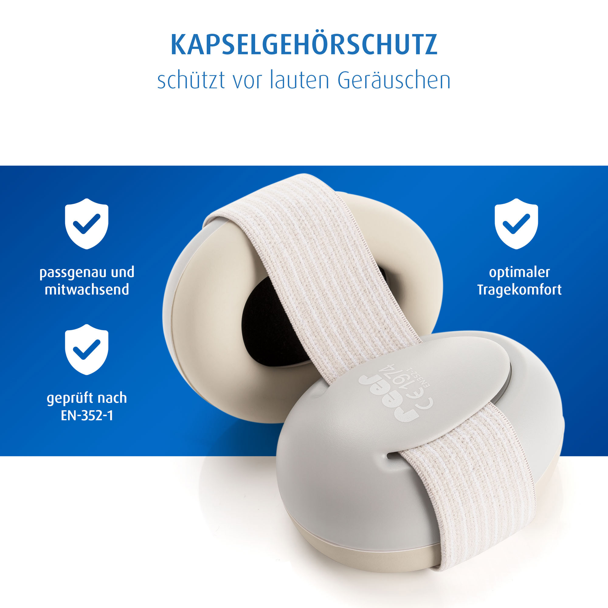 Gehörschutz, reer, Grau – Produktansicht