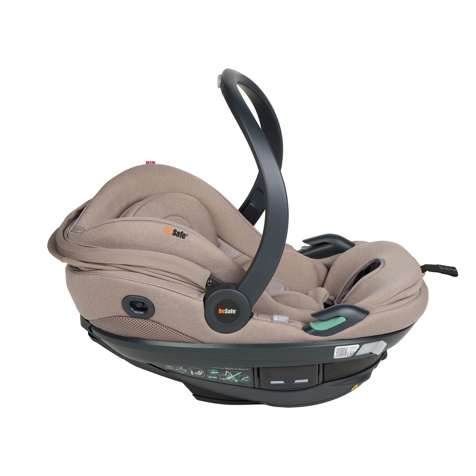 Babyschalen 0-13 kg, Gruppe 0+, BeSafe, Beige – Produktansicht