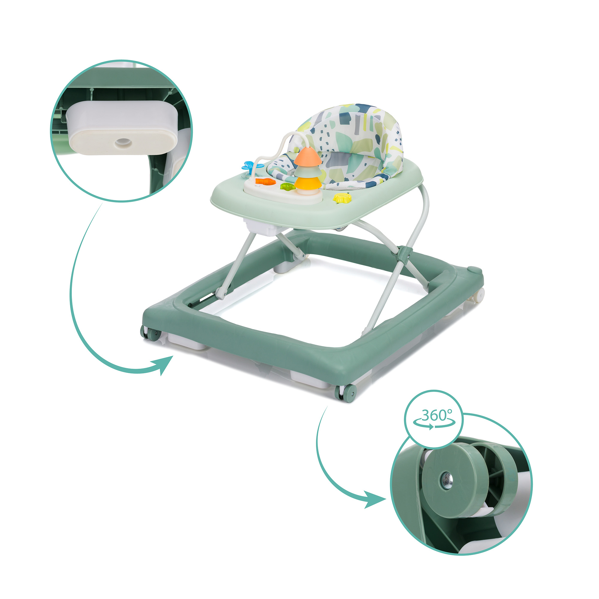 Lauflernwagen, fillikid, Grün – Produktansicht