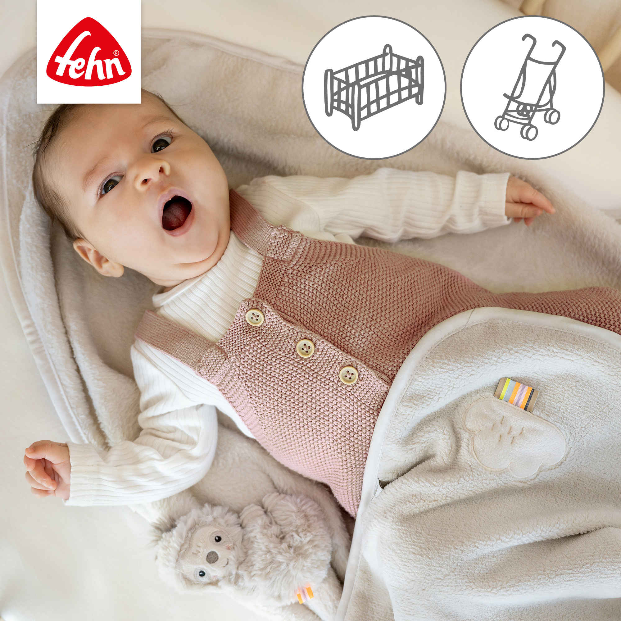 Kuscheldecken, fehn, Beige – Produktansicht