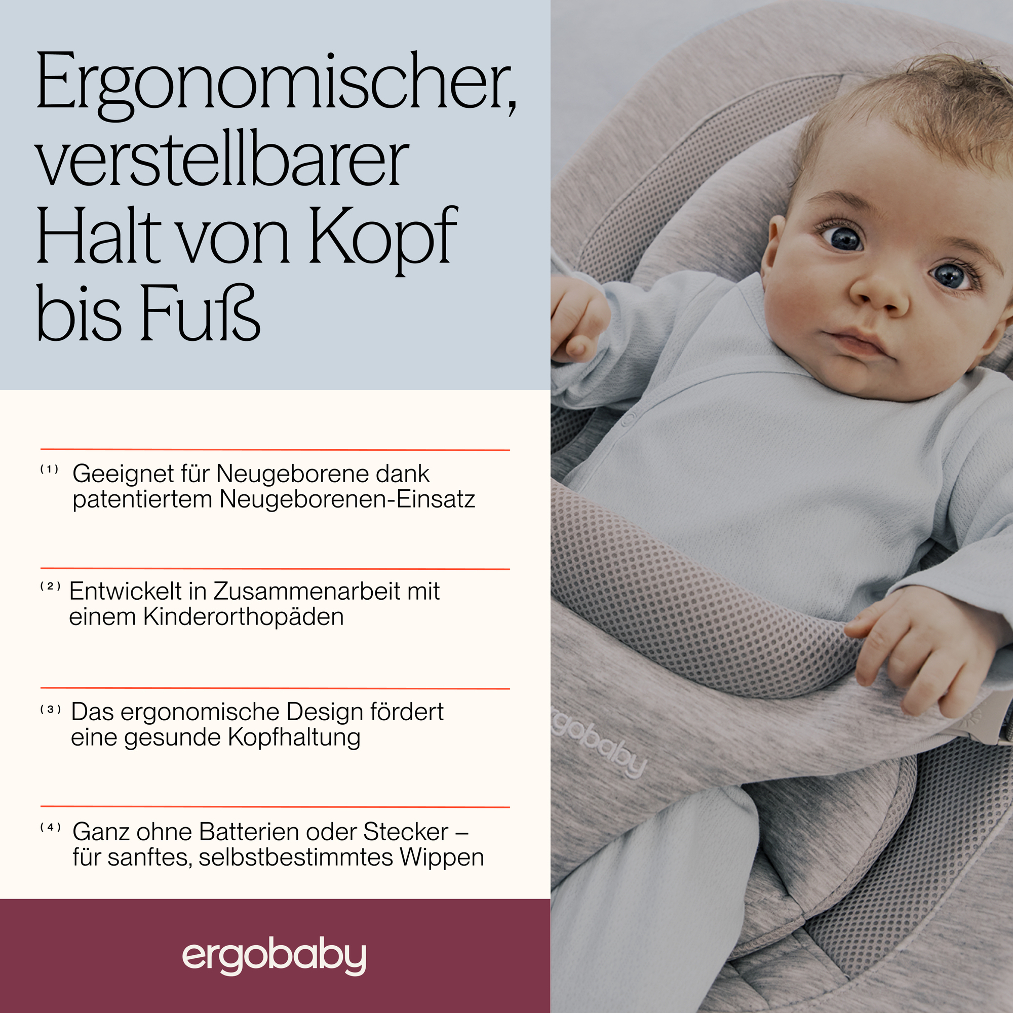 Wippen, ERGObaby, Braun – Produktansicht