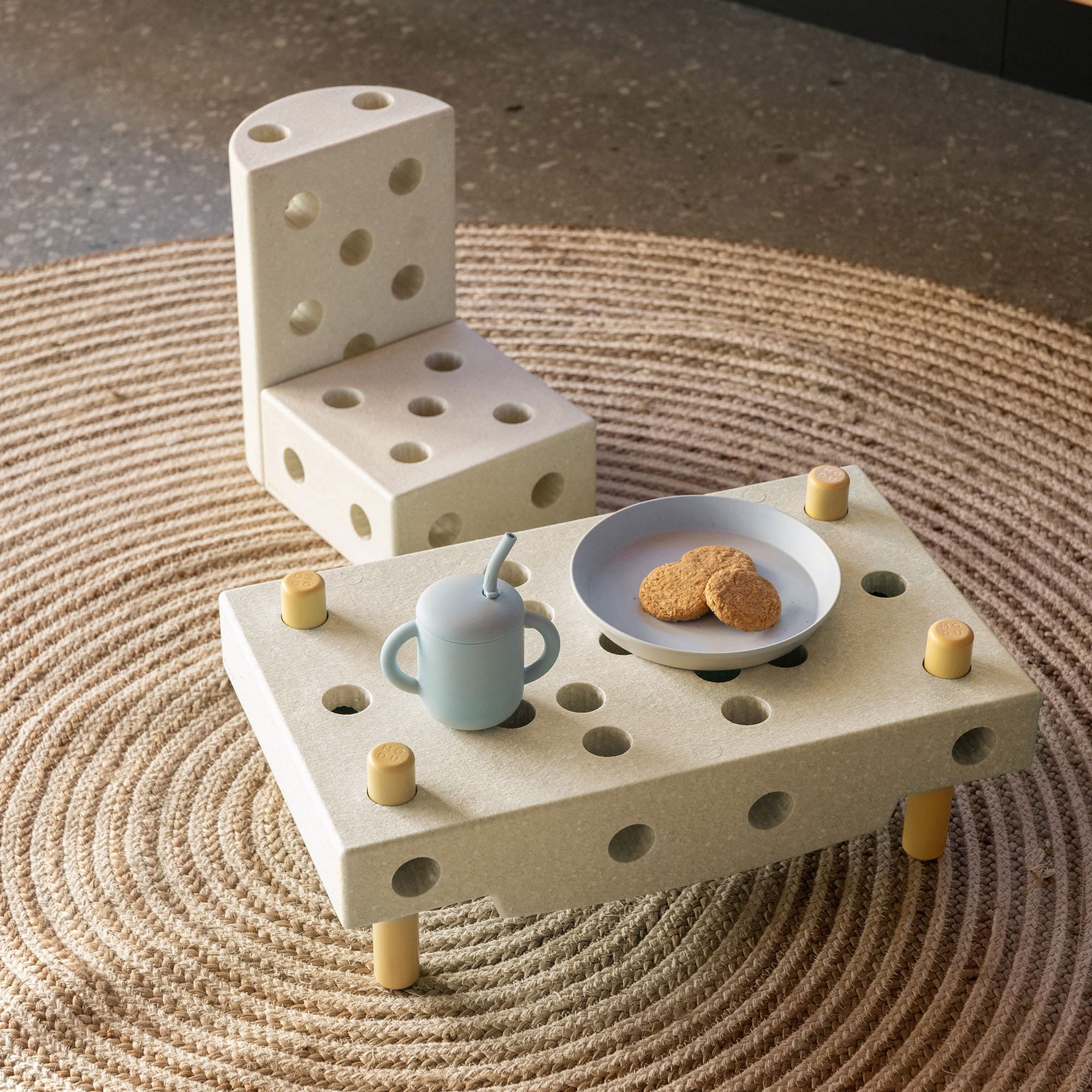 Schaumstoff Bausteine, MODU, Beige – Produktansicht