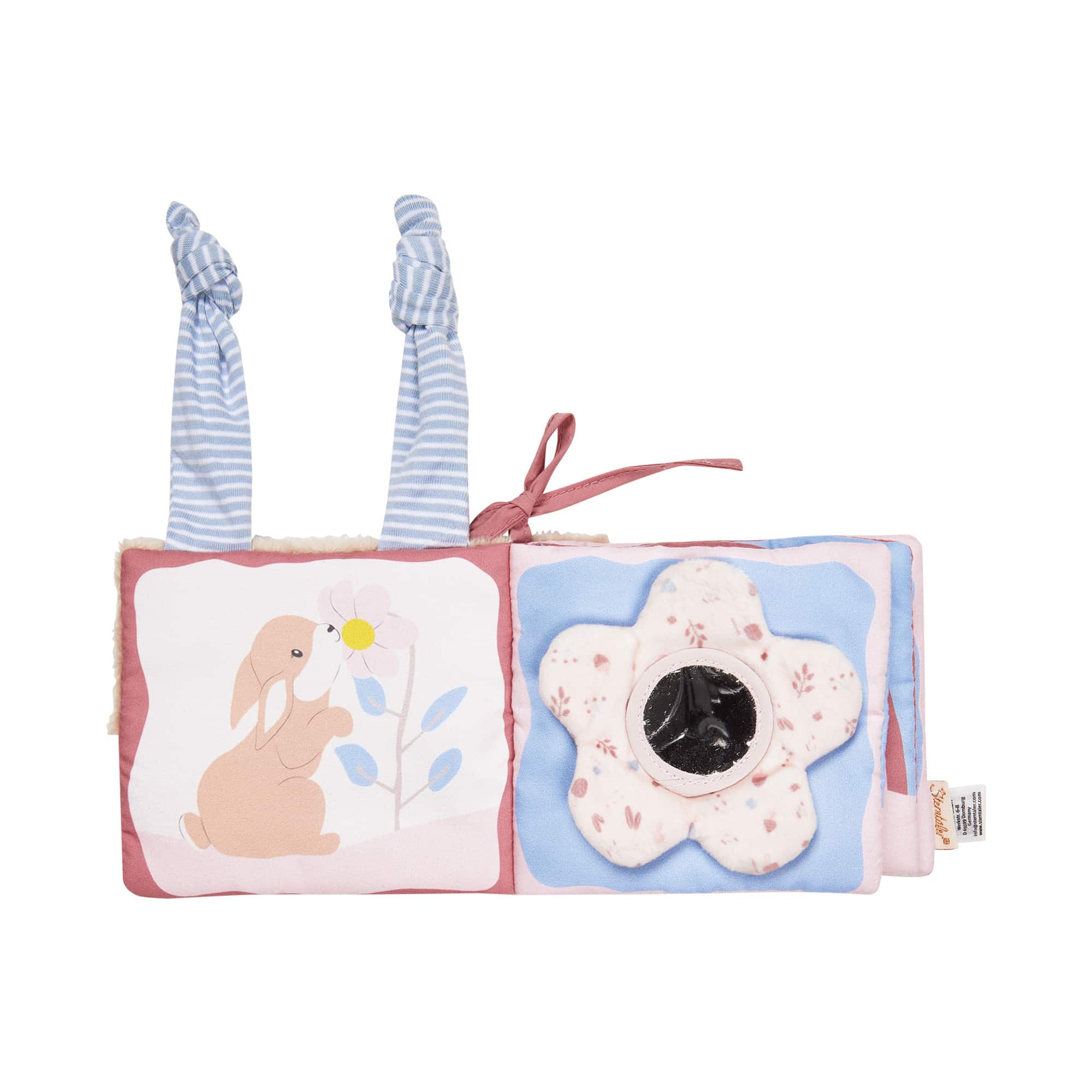 Stoffbücher, Sterntaler, Beige – Besonderheit: weiche Hasenohren mit Knoten zum Fühlen und Spielen
