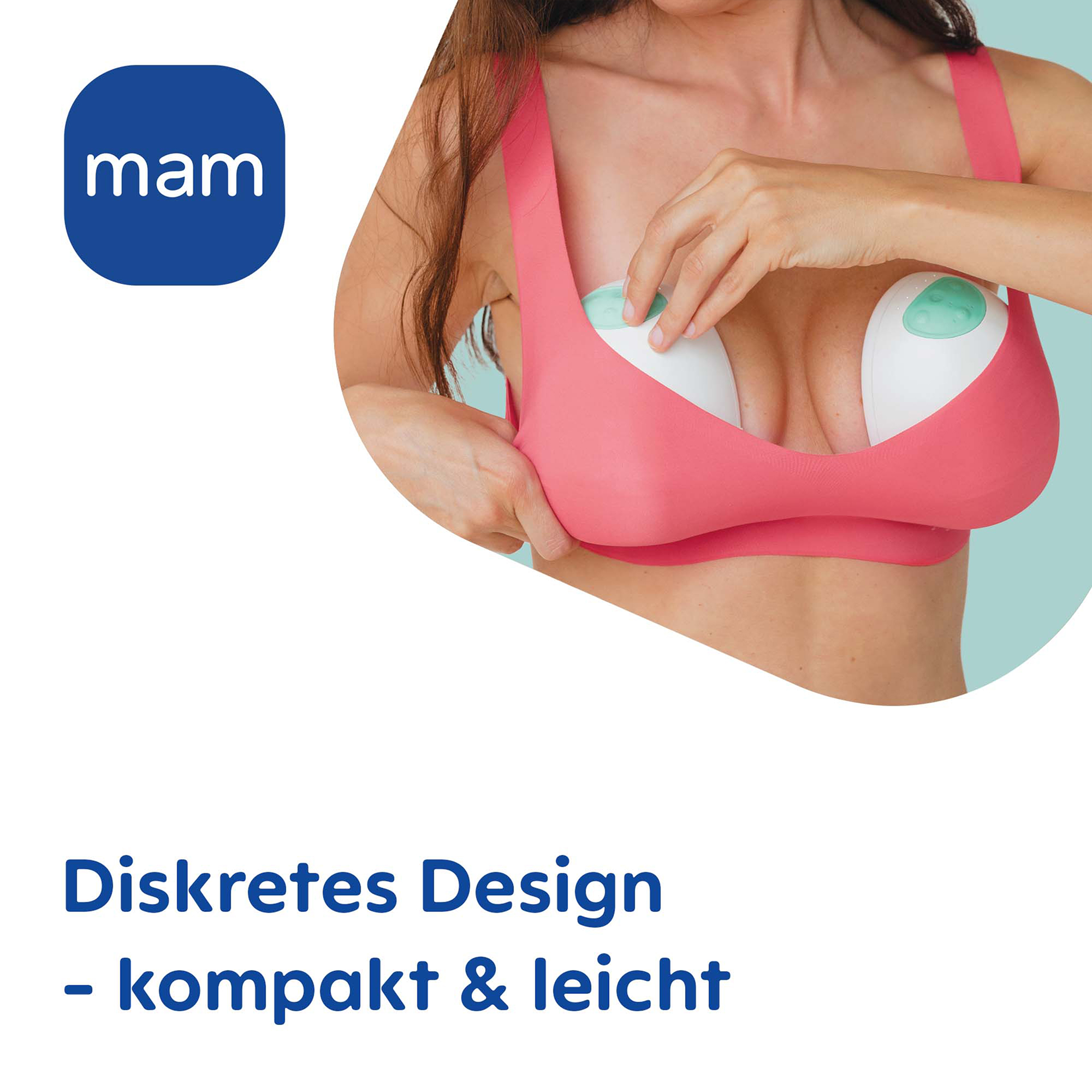 Hands Free Milchpumpen, MAM, Weiß – Produktansicht