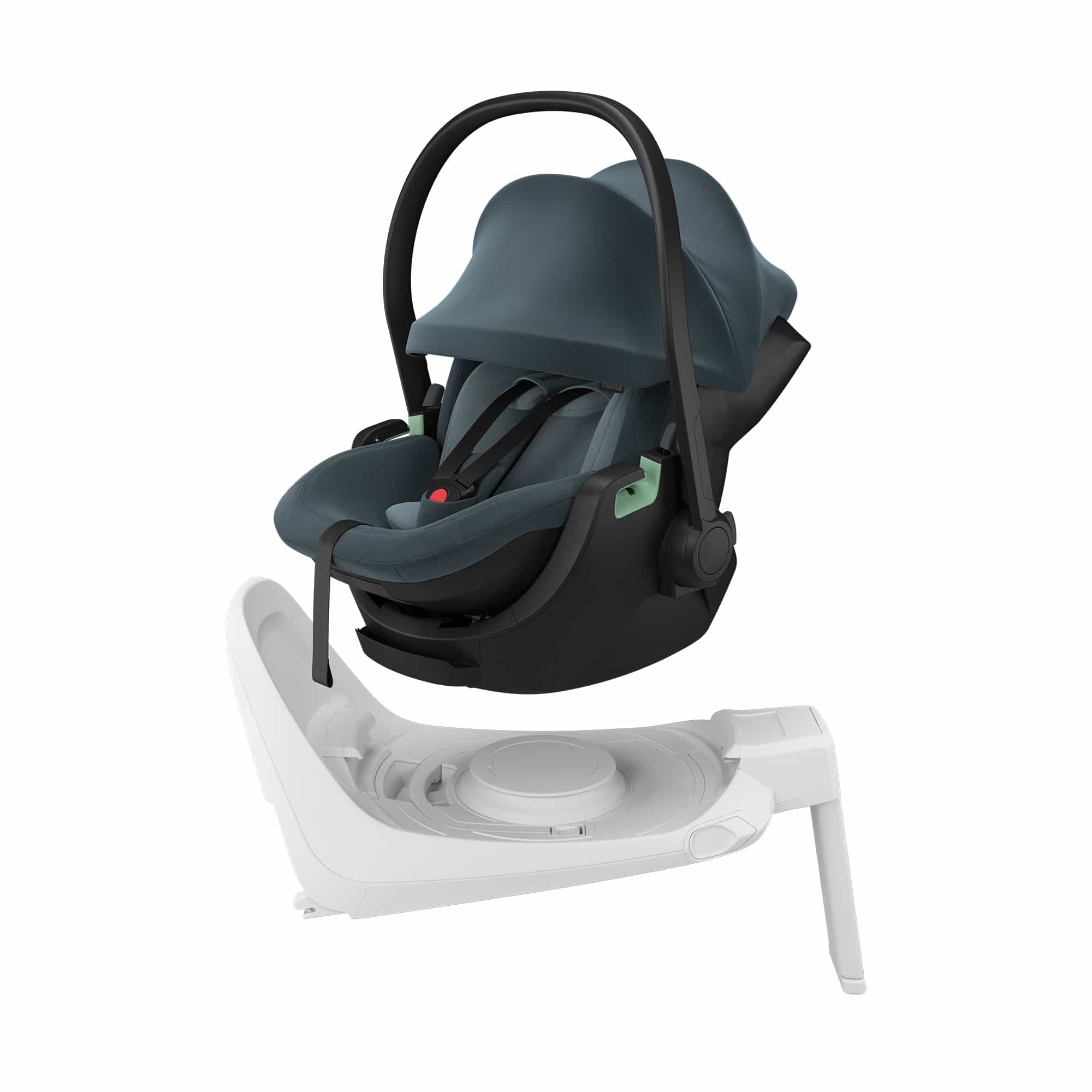 Babyschalen 0-13 kg, Gruppe 0+, THULE, Schwarz – Besonderheit: verfügt in Kombination mit der Thule Alfi ISOFIX-Basis über eine 180-Grad-Drehfunktion und eine EasyDock-Technologie