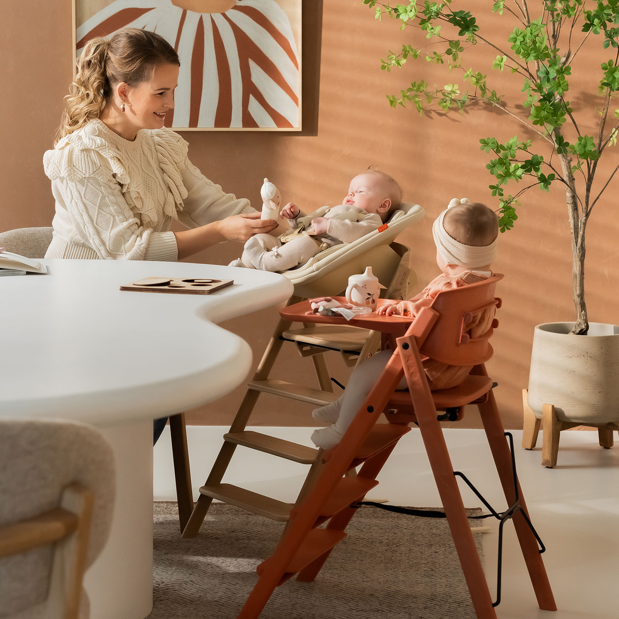 Klapphochstühle, KAOS, Beige – Produktansicht