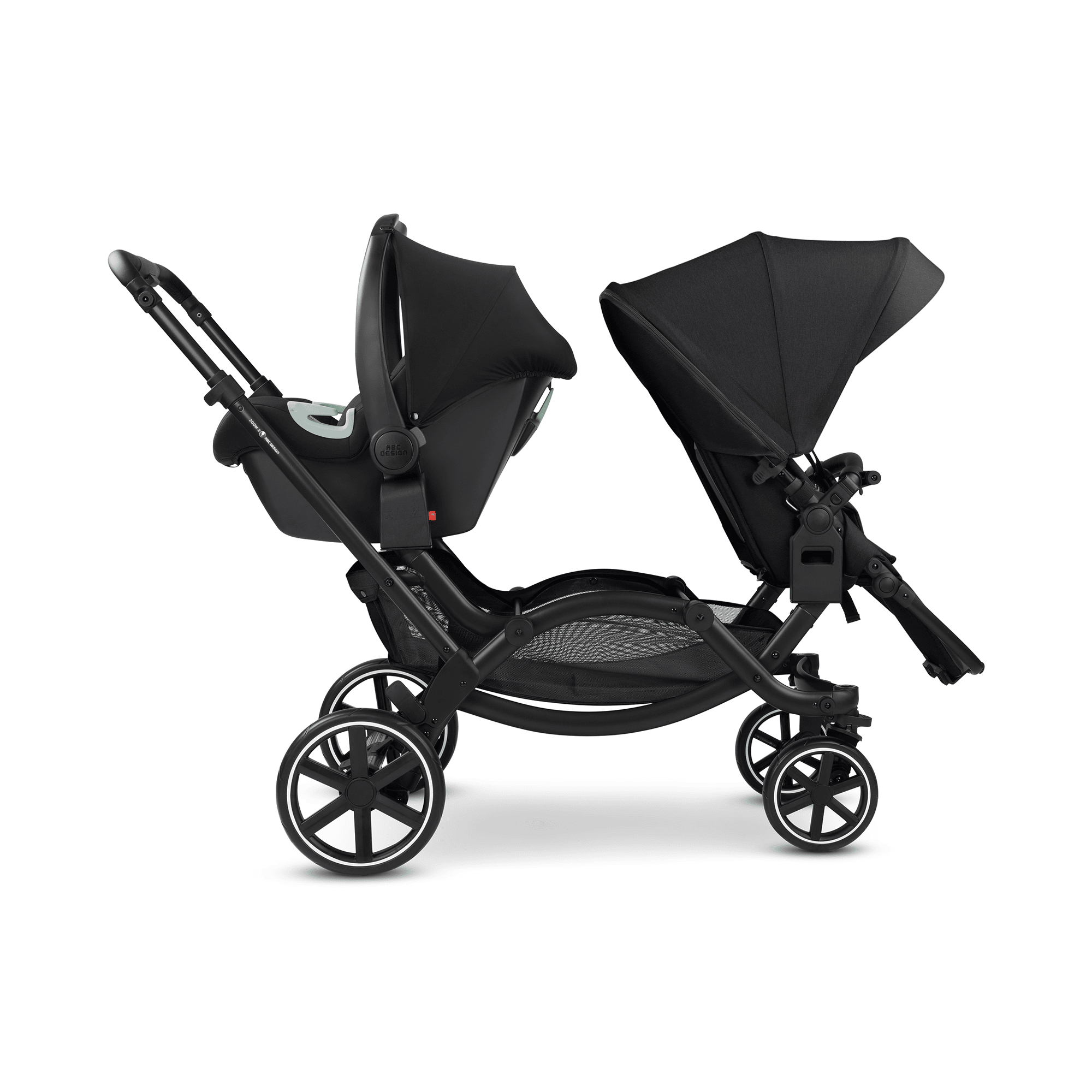 Zwillingswagen & Geschwisterwagen, ABC DESIGN, Schwarz – Produktansicht
