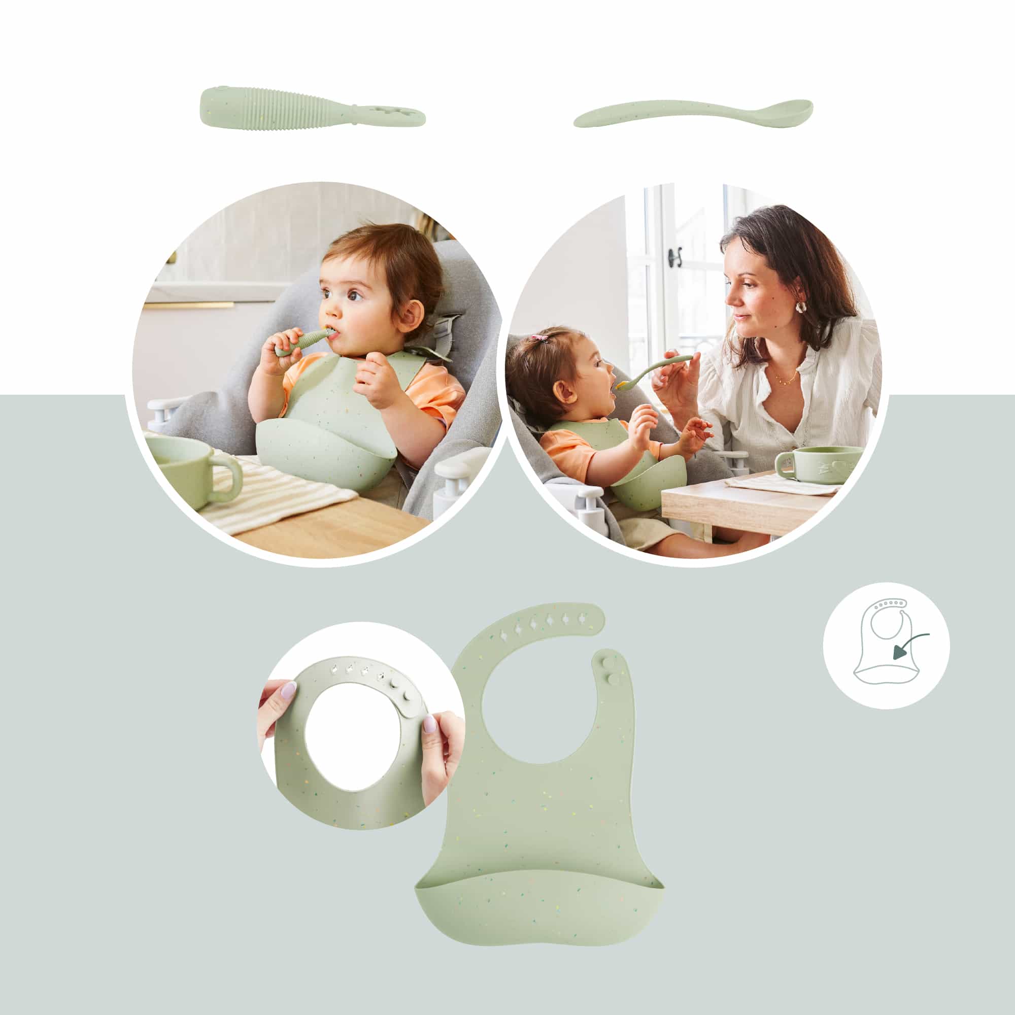Besteck & Geschirr, babymoov, Grün – Produktansicht