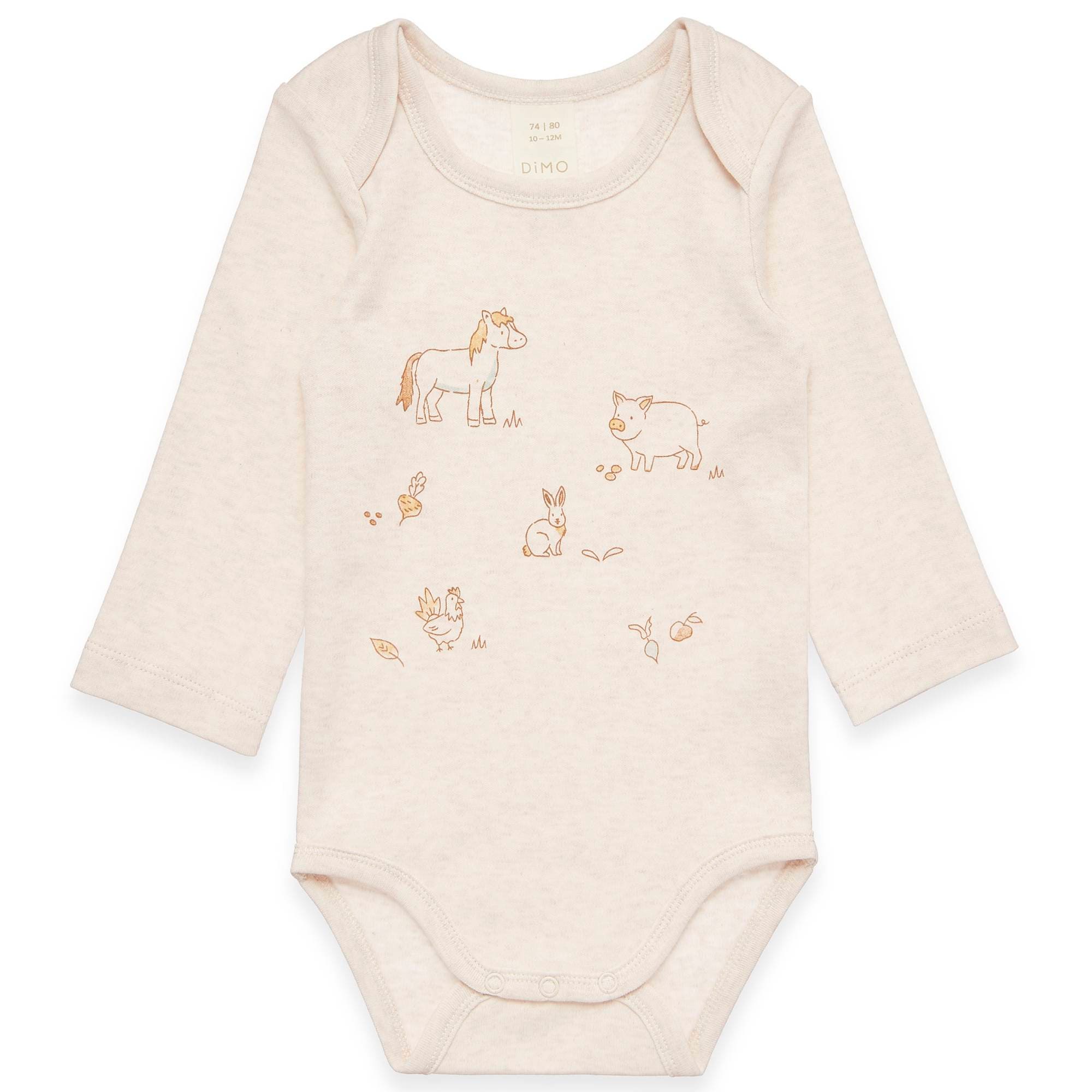 Langarmbodys, DIMO, Beige – Produktansicht