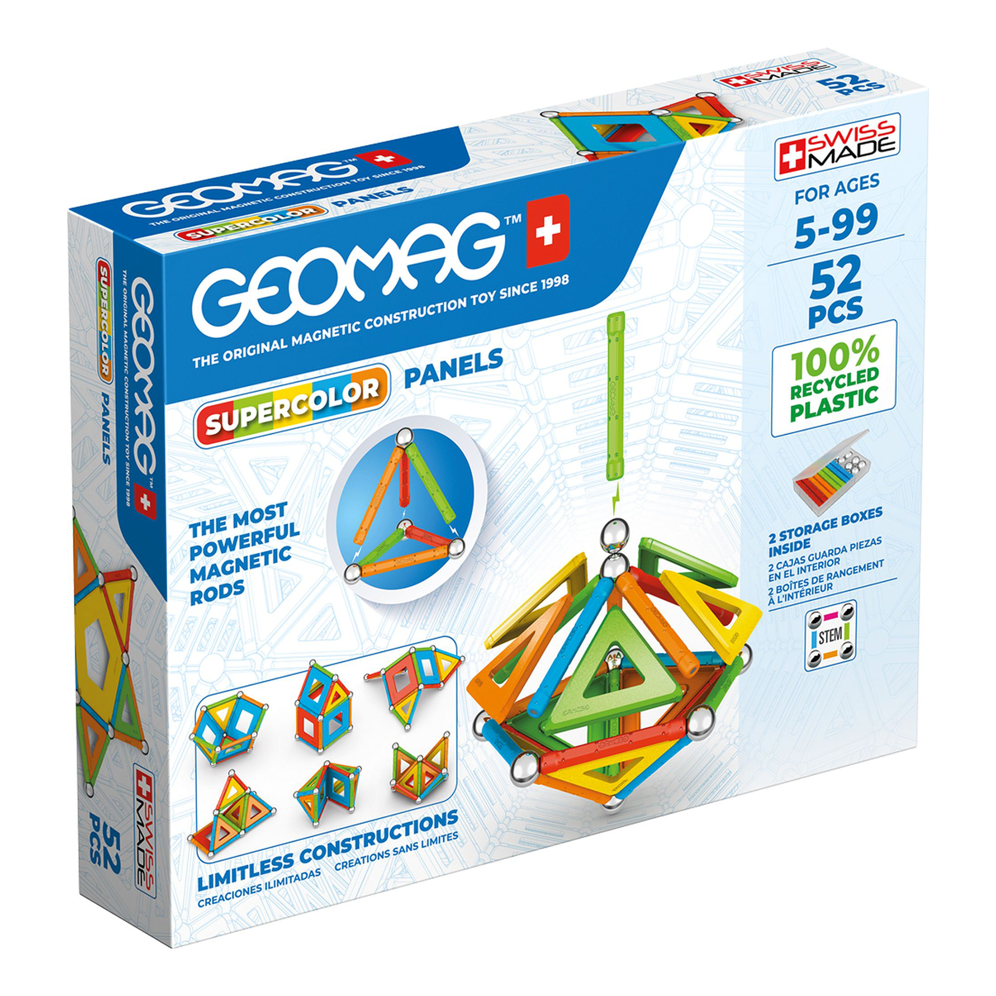 Geomag Supercolor Panels 52 Teile GEOMAG Mehrfarbig 2000583537700 1