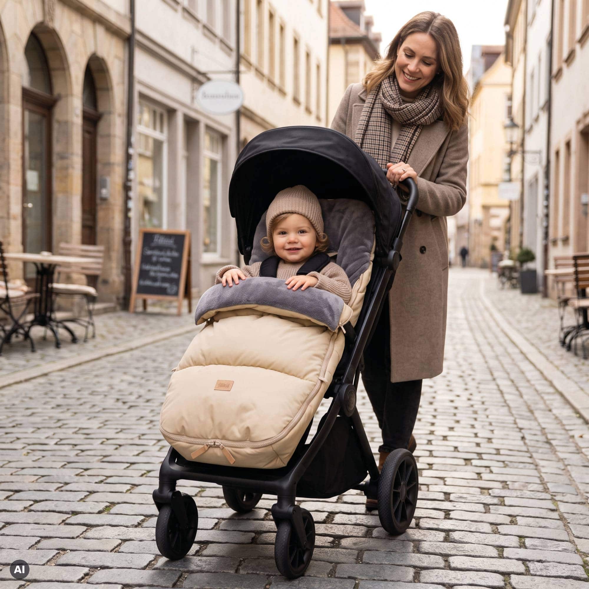 Fußsäcke & Decken, LITTLE ONE, Beige – Besonderheit: passt auf fast jeden gängigen Kinder-Sportwagen und Buggy