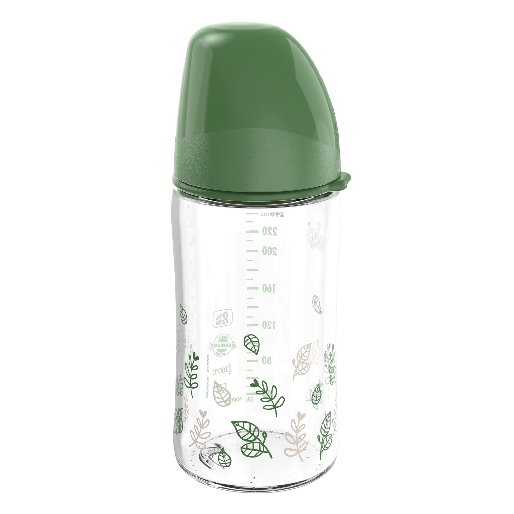 Babyfläschchen, nip, Grün – Produktansicht