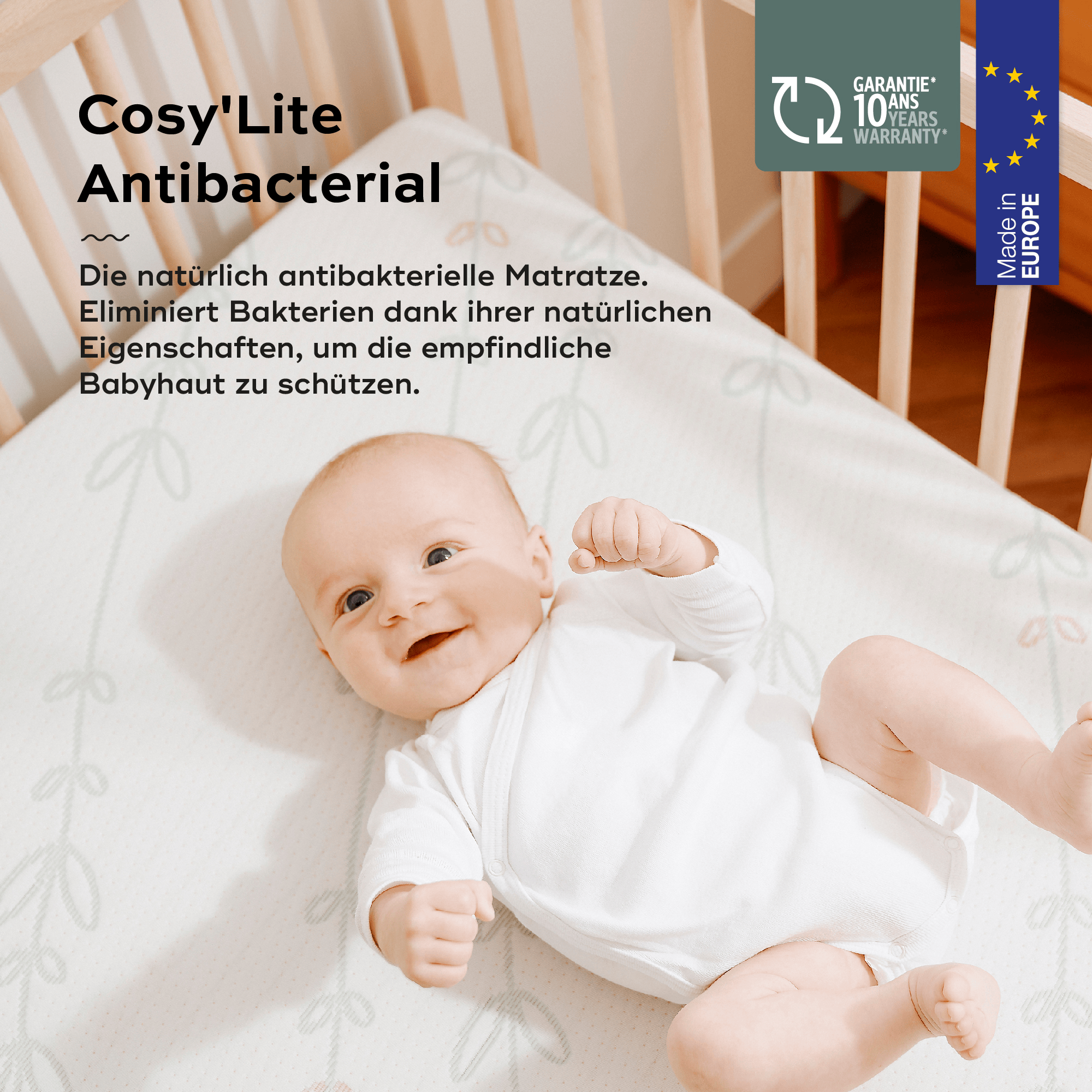Matratzen 60 x 120 cm, babymoov, Weiß – Produktansicht