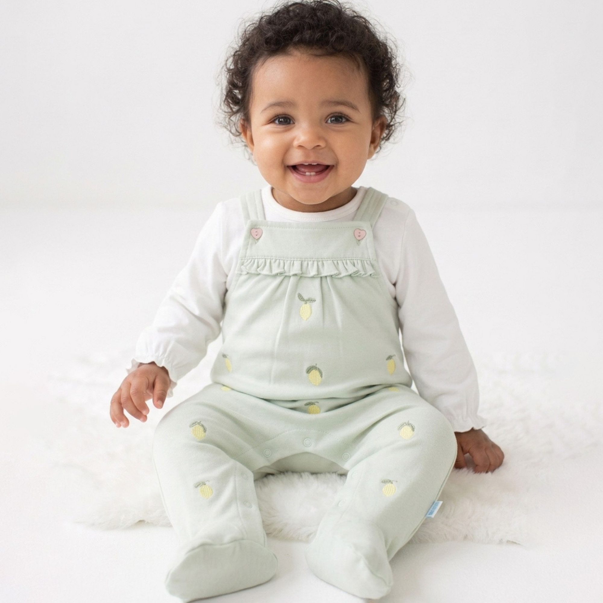 Strampler, LITTLE ONE, Grün – Besonderheit: Set bestehend aus Strampler und Langarmshirt