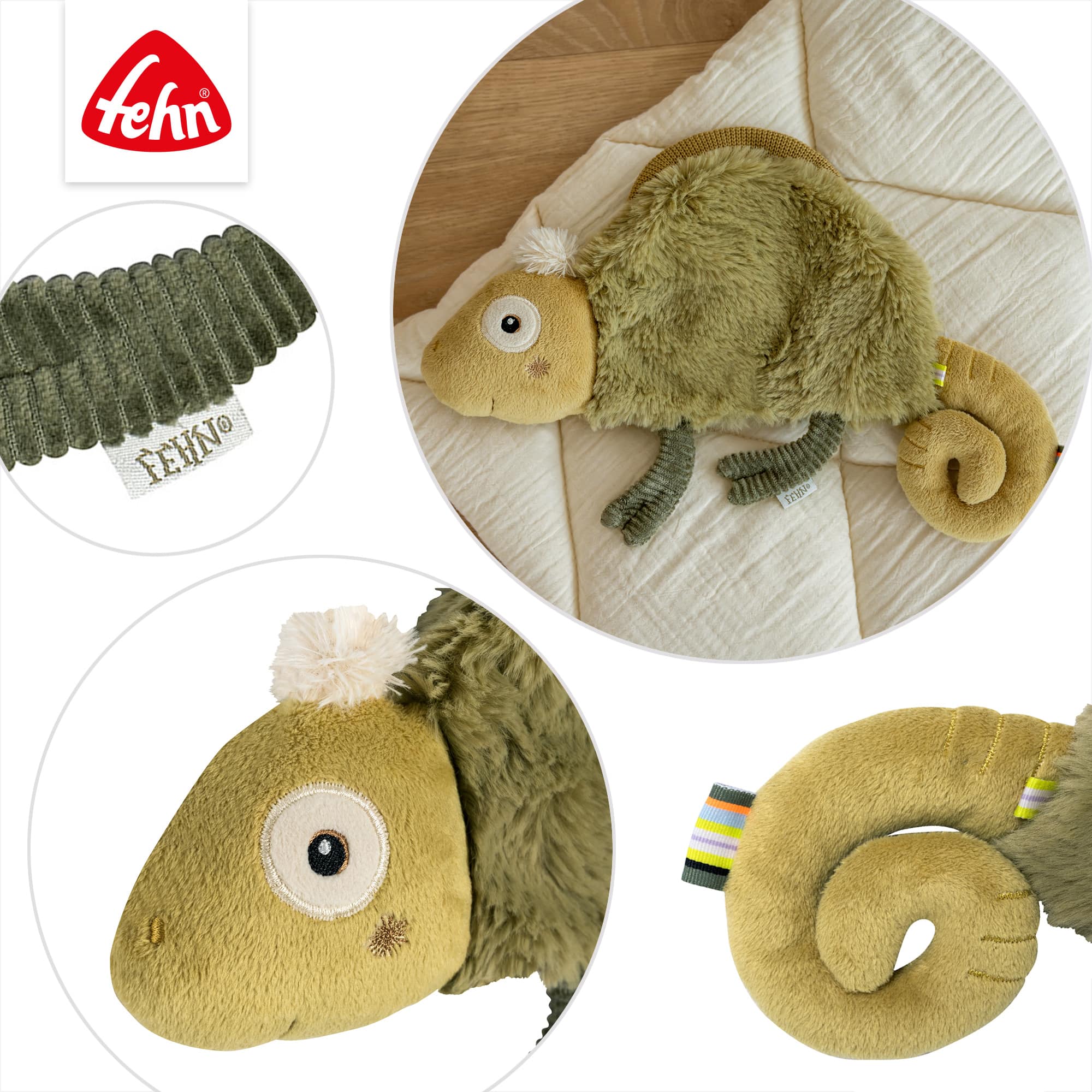 Schmusetücher, fehn, Grün – Produktansicht