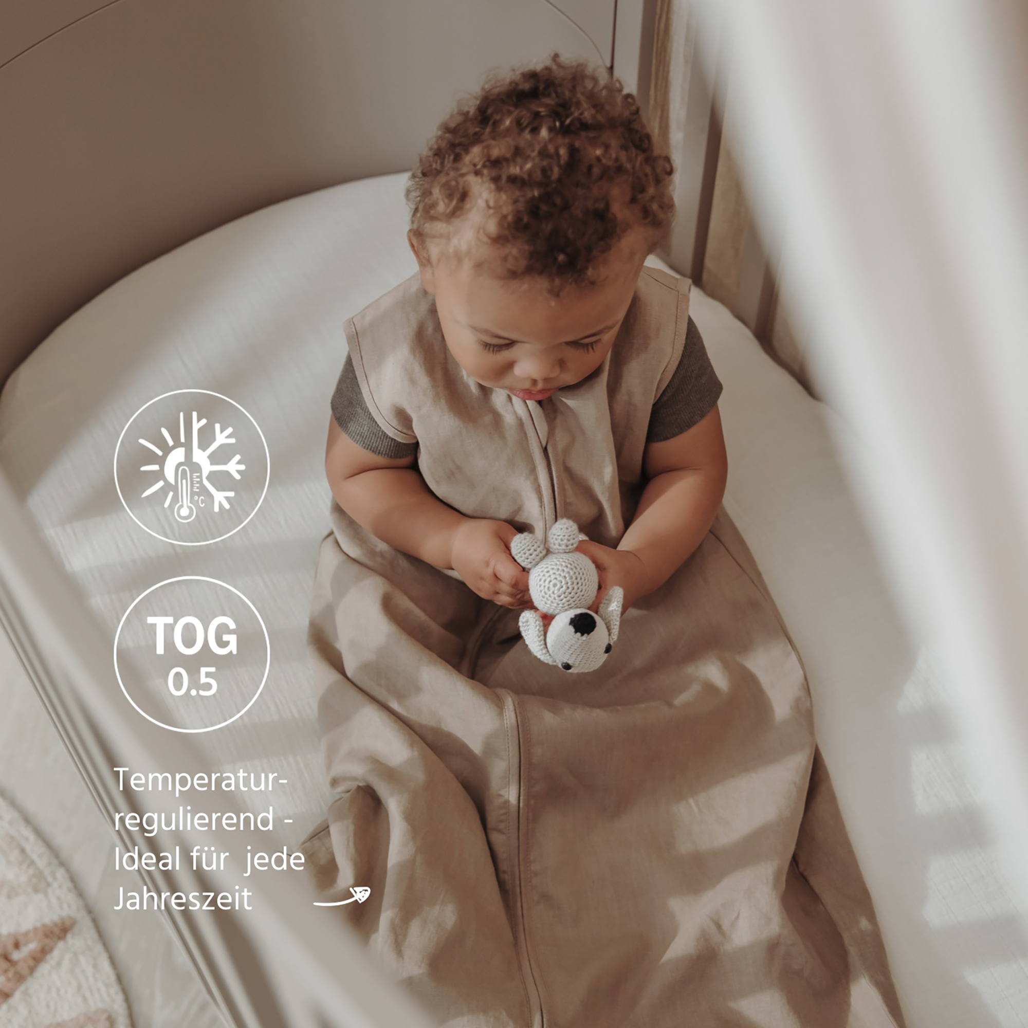 Sommerschlafsäcke, MEYCO, Beige – Produktansicht