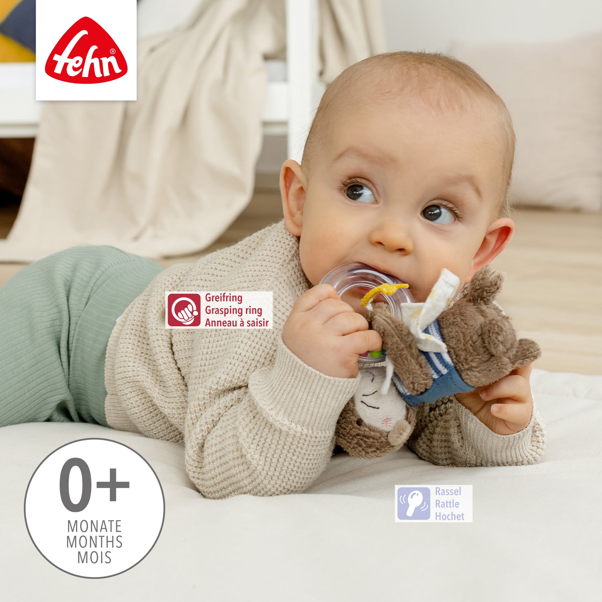 Rasseln & Greiflinge, fehn, Braun – Produktansicht