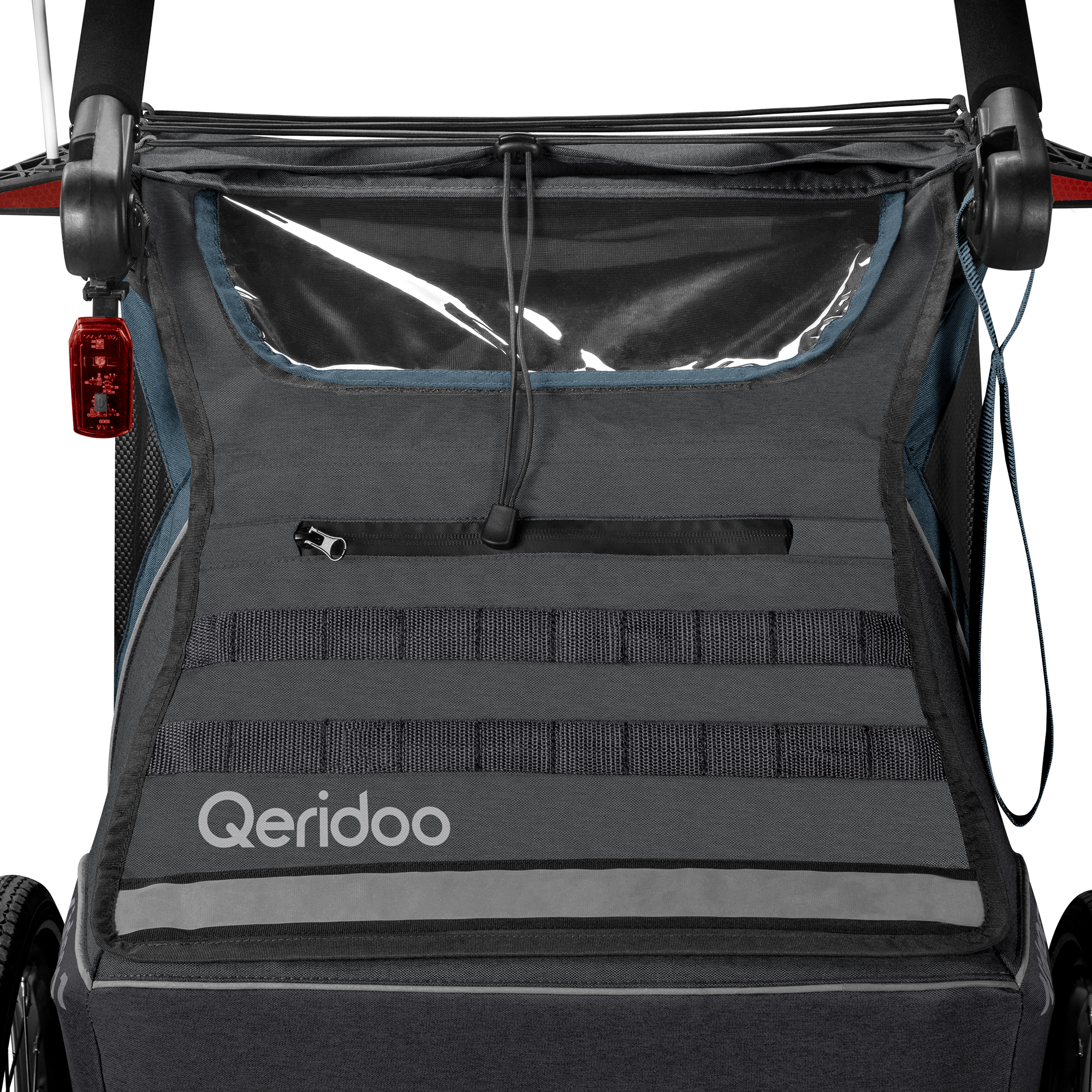 Fahrradanhänger, Qeridoo, Blau – Produktansicht