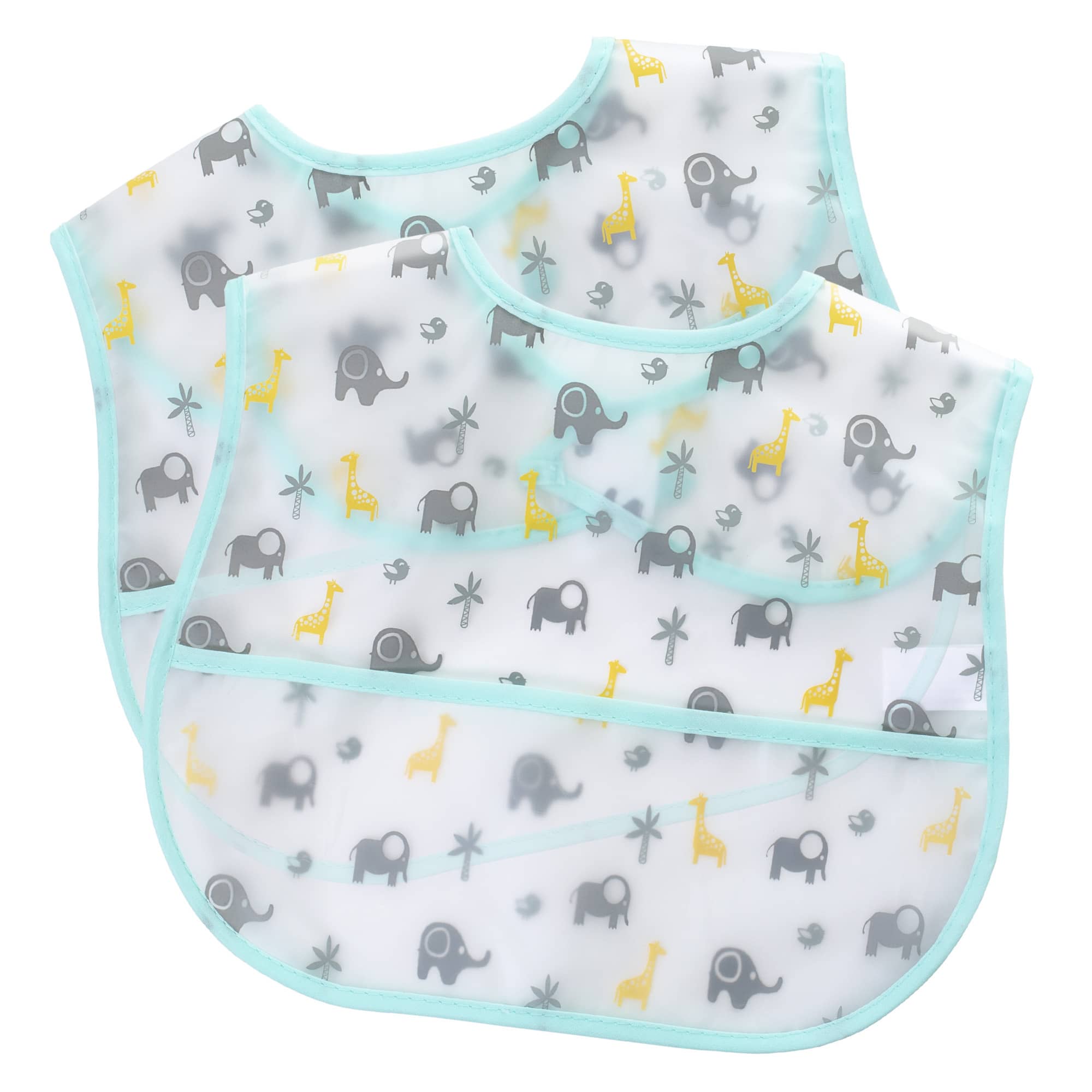 2er Set Klettlätzchen Safari LITTLE ONE Blau 2000585502706 2